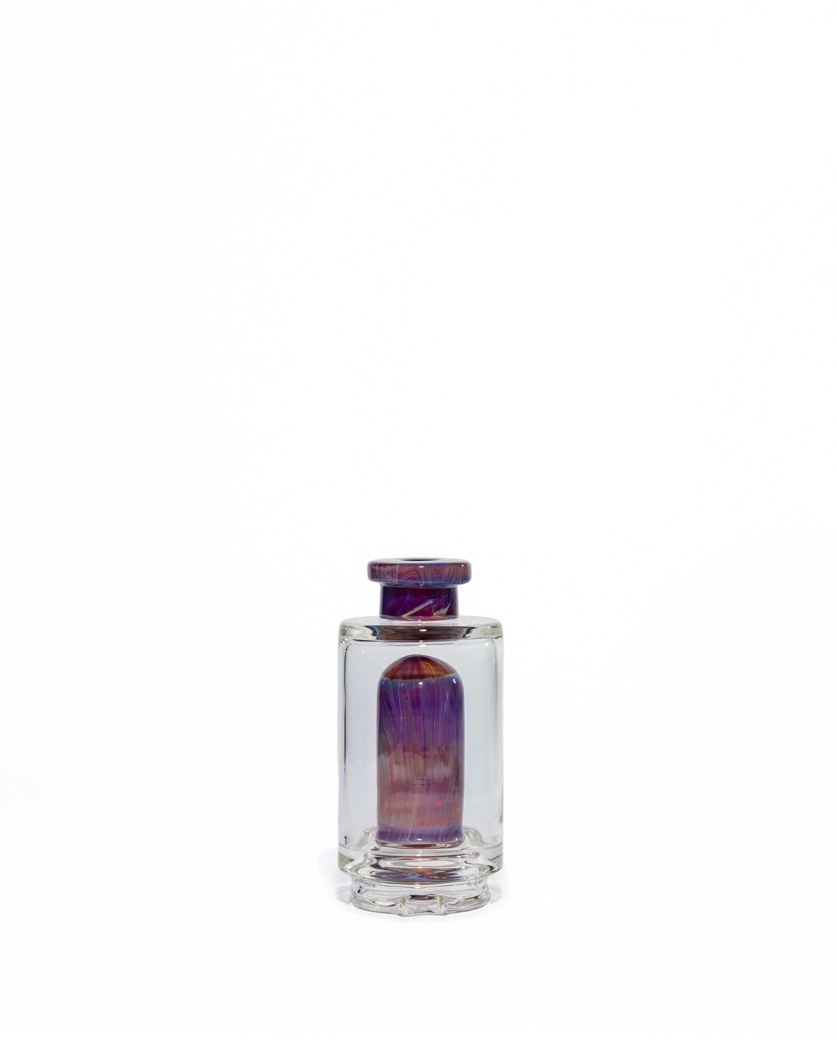 Randohm Glass - Mini Chugger Puffco Top - Double Amber Purple