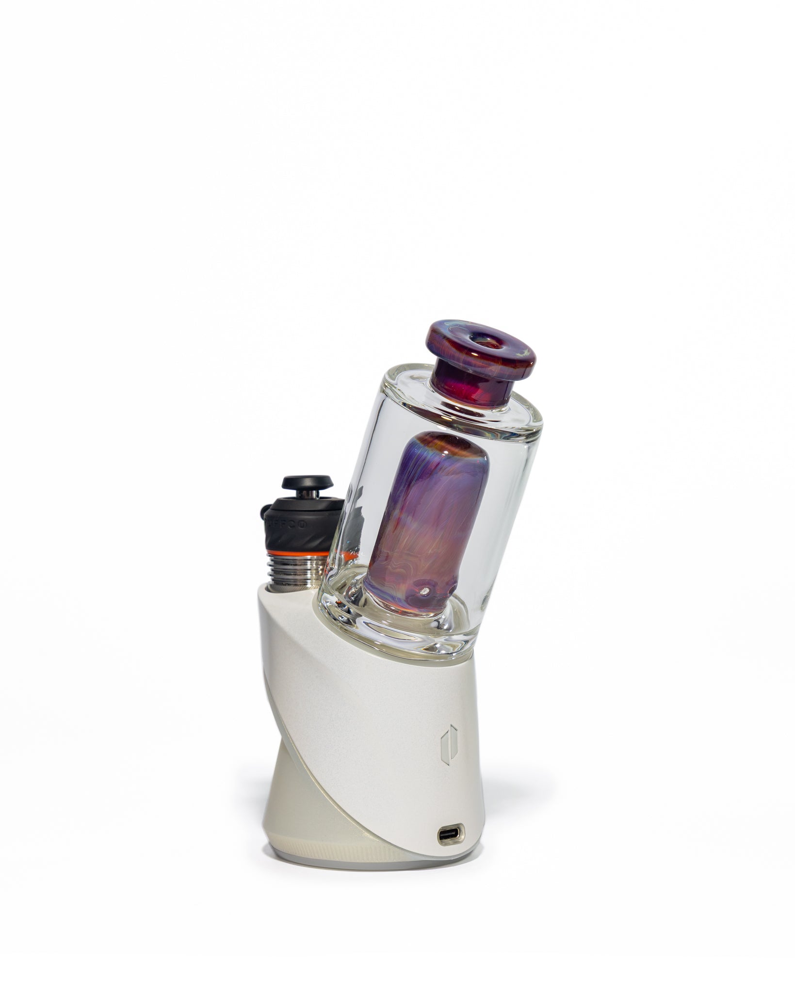 Randohm Glass - Mini Chugger Puffco Top - Double Amber Purple