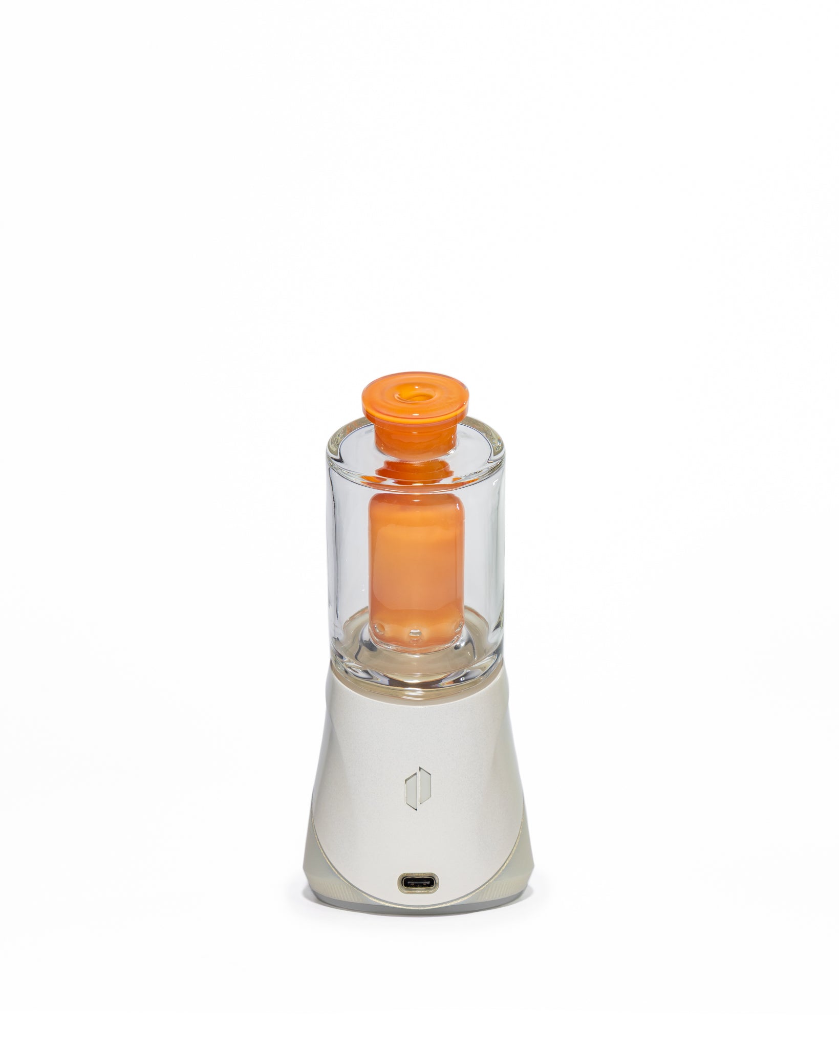 Randohm Glass - Mini Chugger Puffco Top - NS Yellow over Lite Orange Elvis over Tangerine