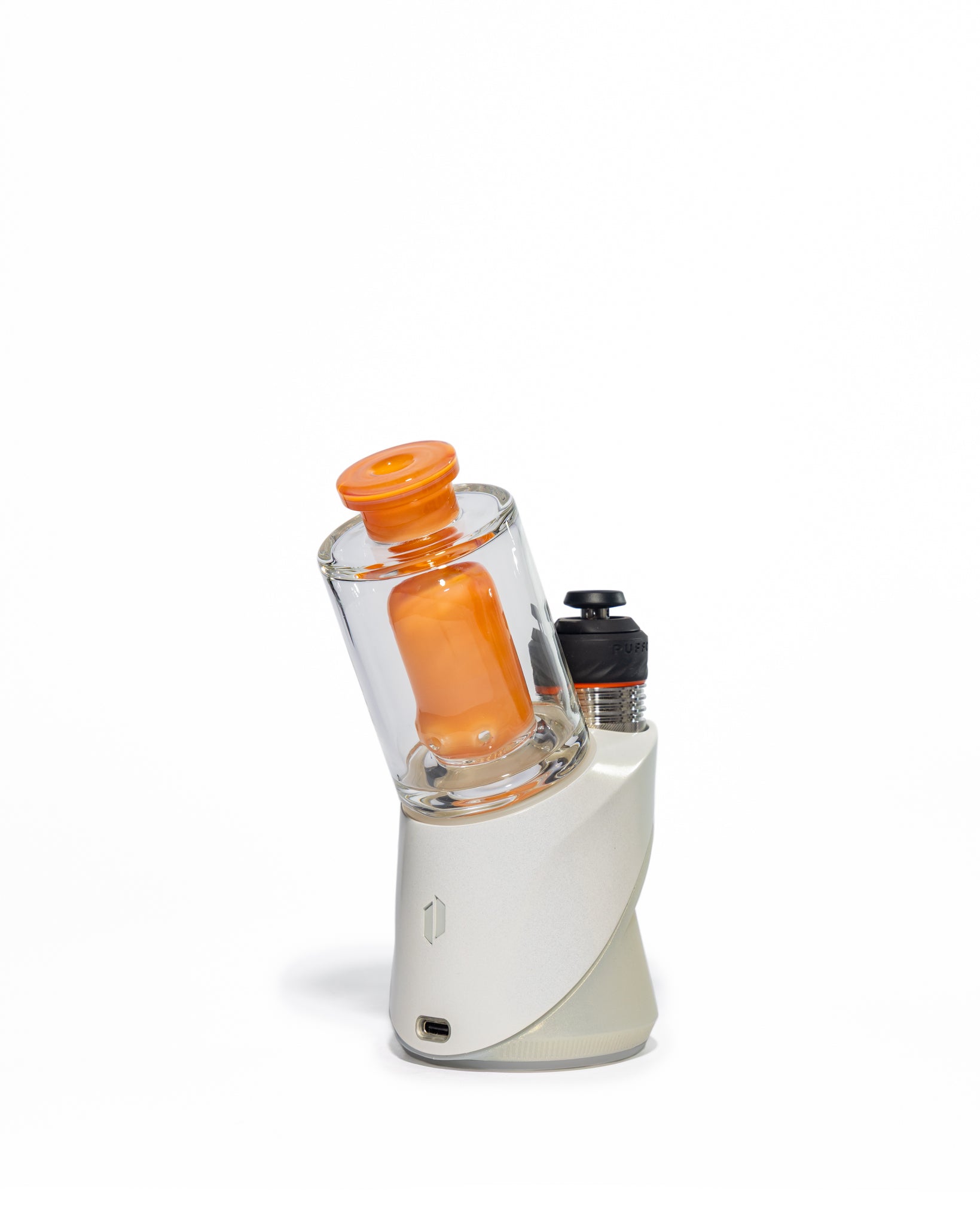 Randohm Glass - Mini Chugger Puffco Top - NS Yellow over Lite Orange Elvis over Tangerine