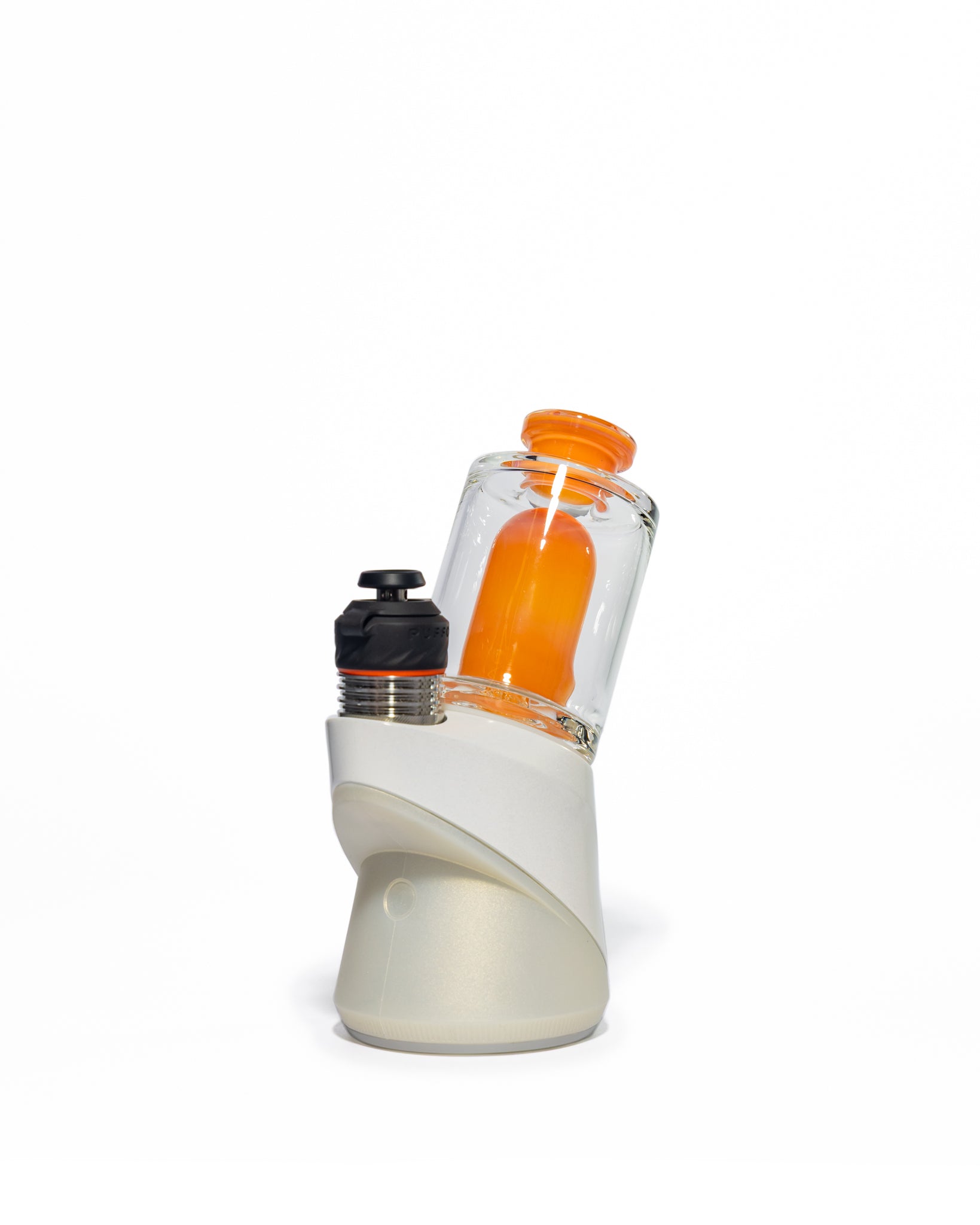 Randohm Glass - Mini Chugger Puffco Top - NS Yellow over Lite Orange Elvis over Tangerine