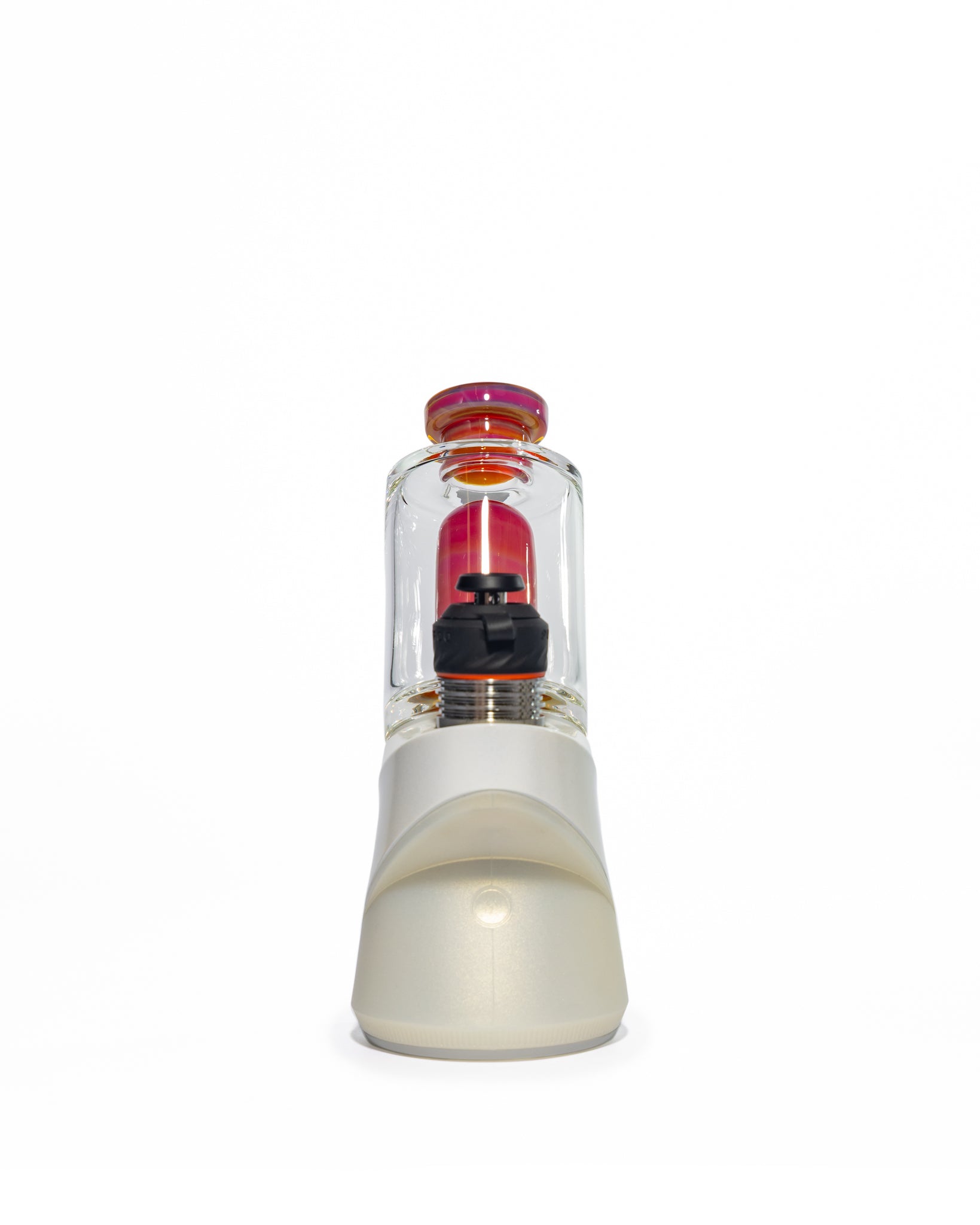 Randohm Glass - Mini Chugger Puffco Top - NS Yellow over Lite Orange Elvis over Cherry