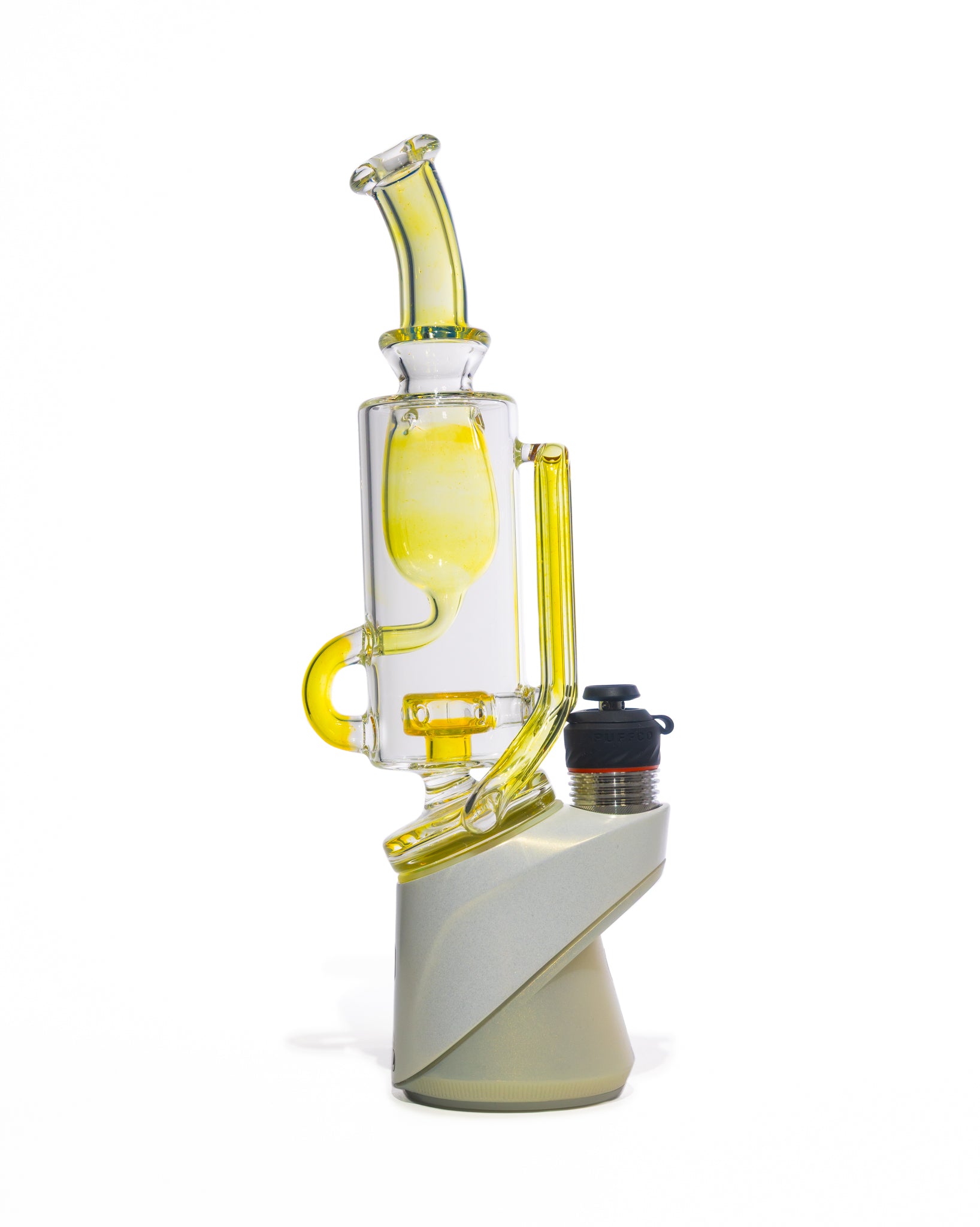 Greek Glass - Puffco Klein Attachment - Clear Silver Fume