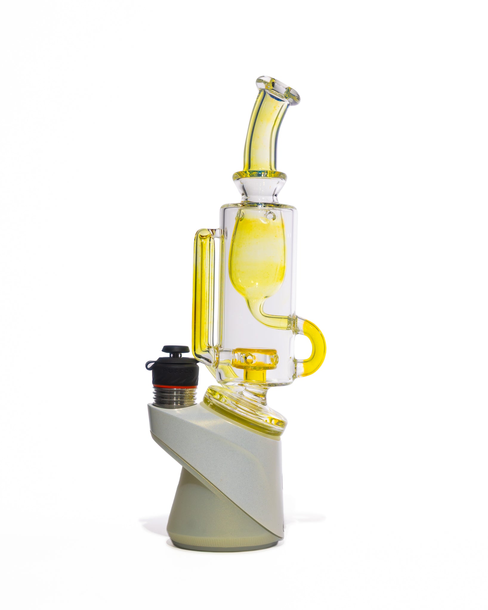 Greek Glass - Puffco Klein Attachment - Clear Silver Fume