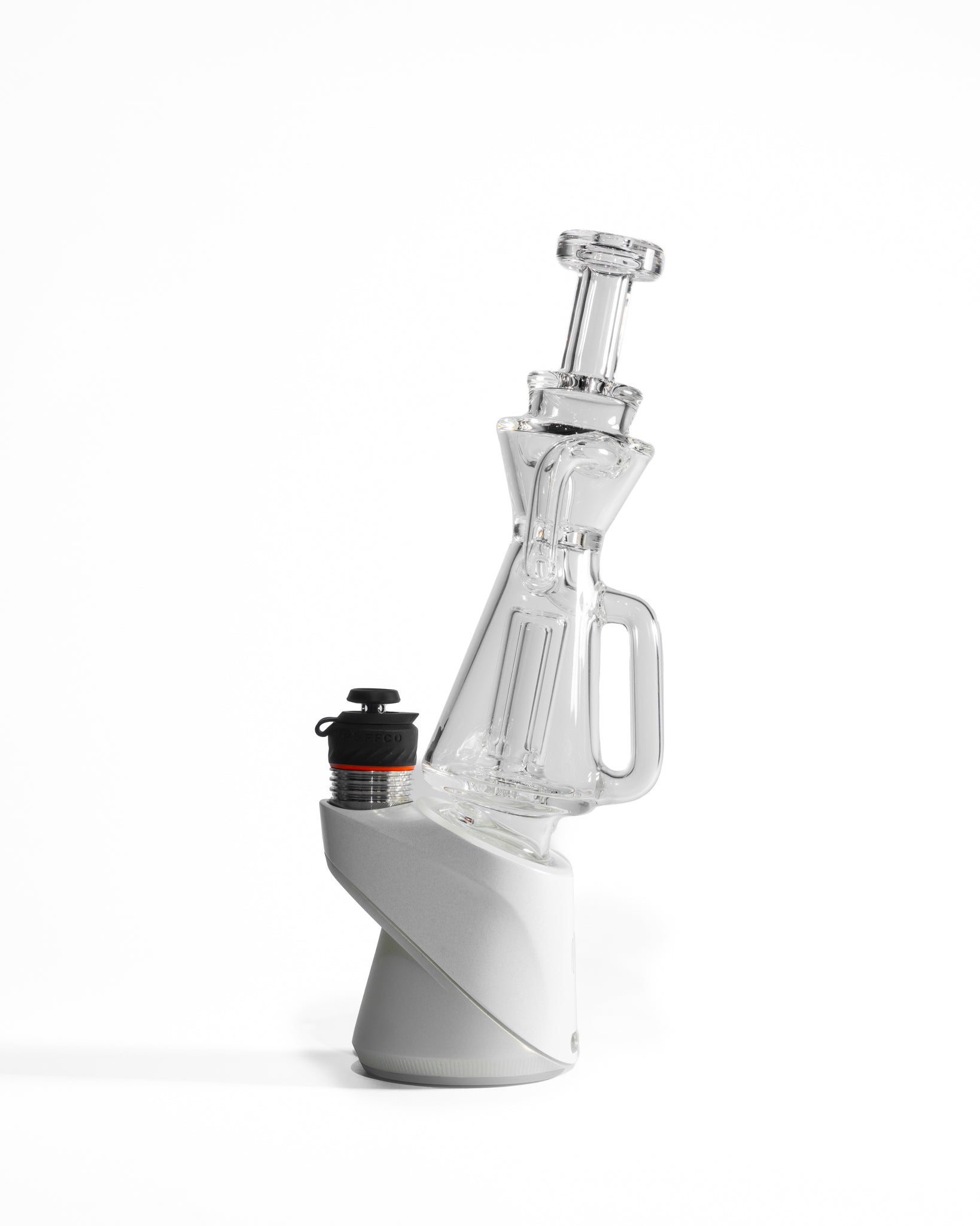 Greek Glass - Puffco Dual Uptake Recycler - Clear