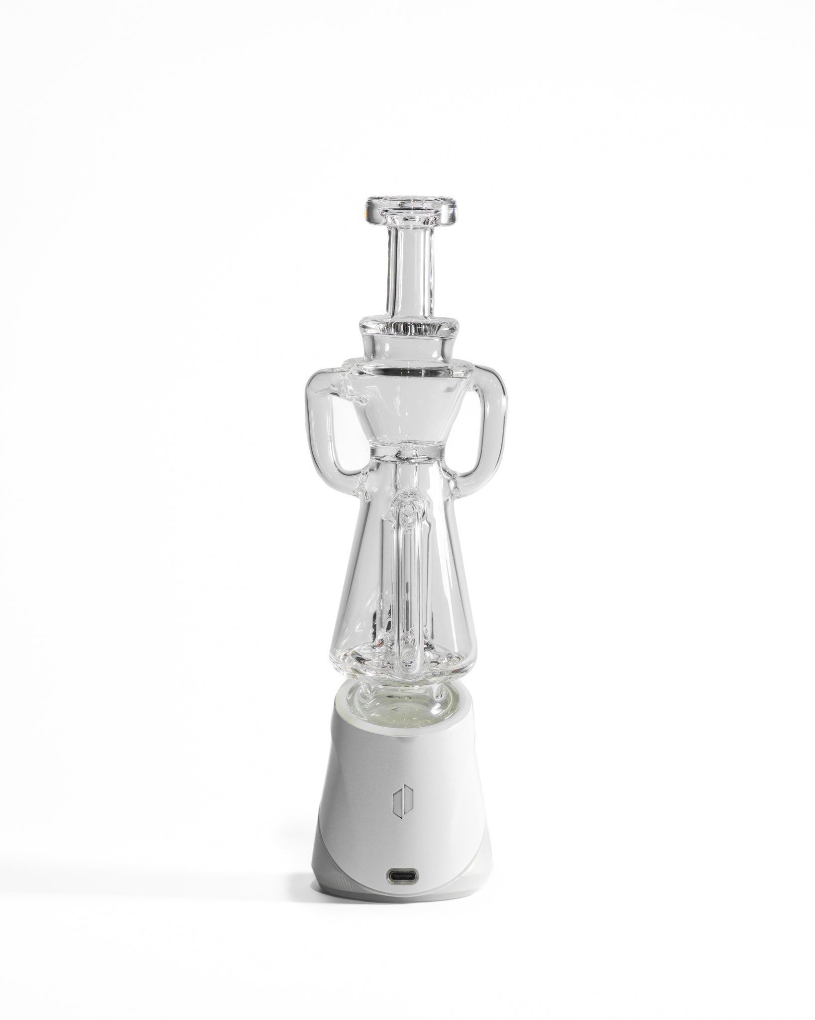 Greek Glass - Puffco Dual Uptake Recycler - Clear
