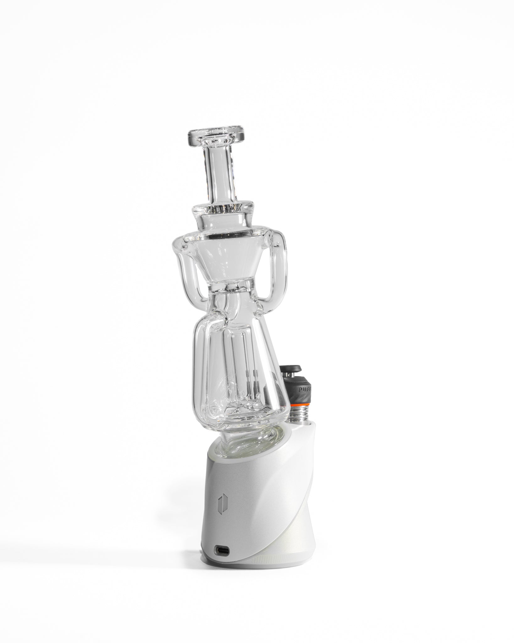 Greek Glass - Puffco Dual Uptake Recycler - Clear