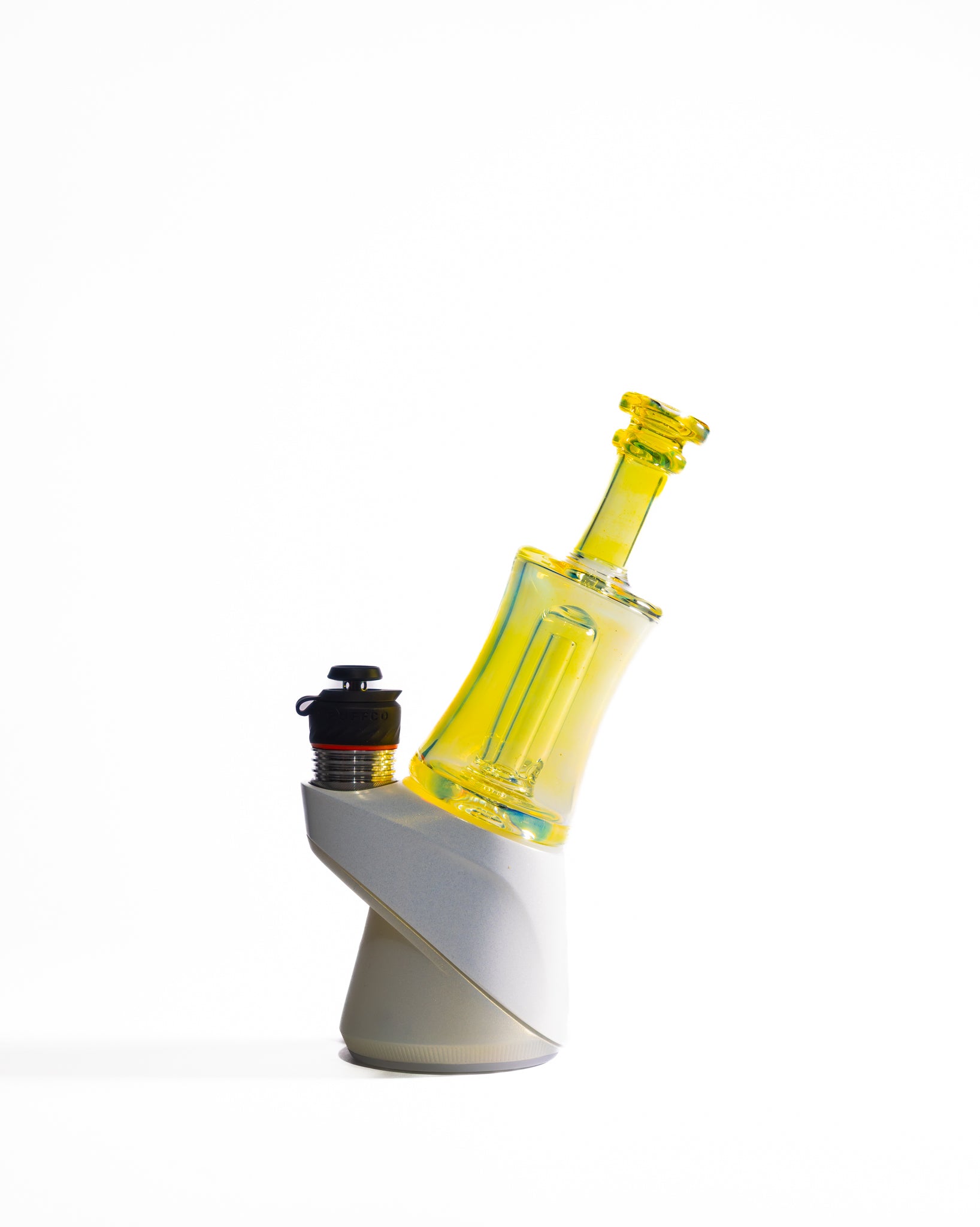 Greek Glass - Puffco Topper Attachment - Clear Silver Fume