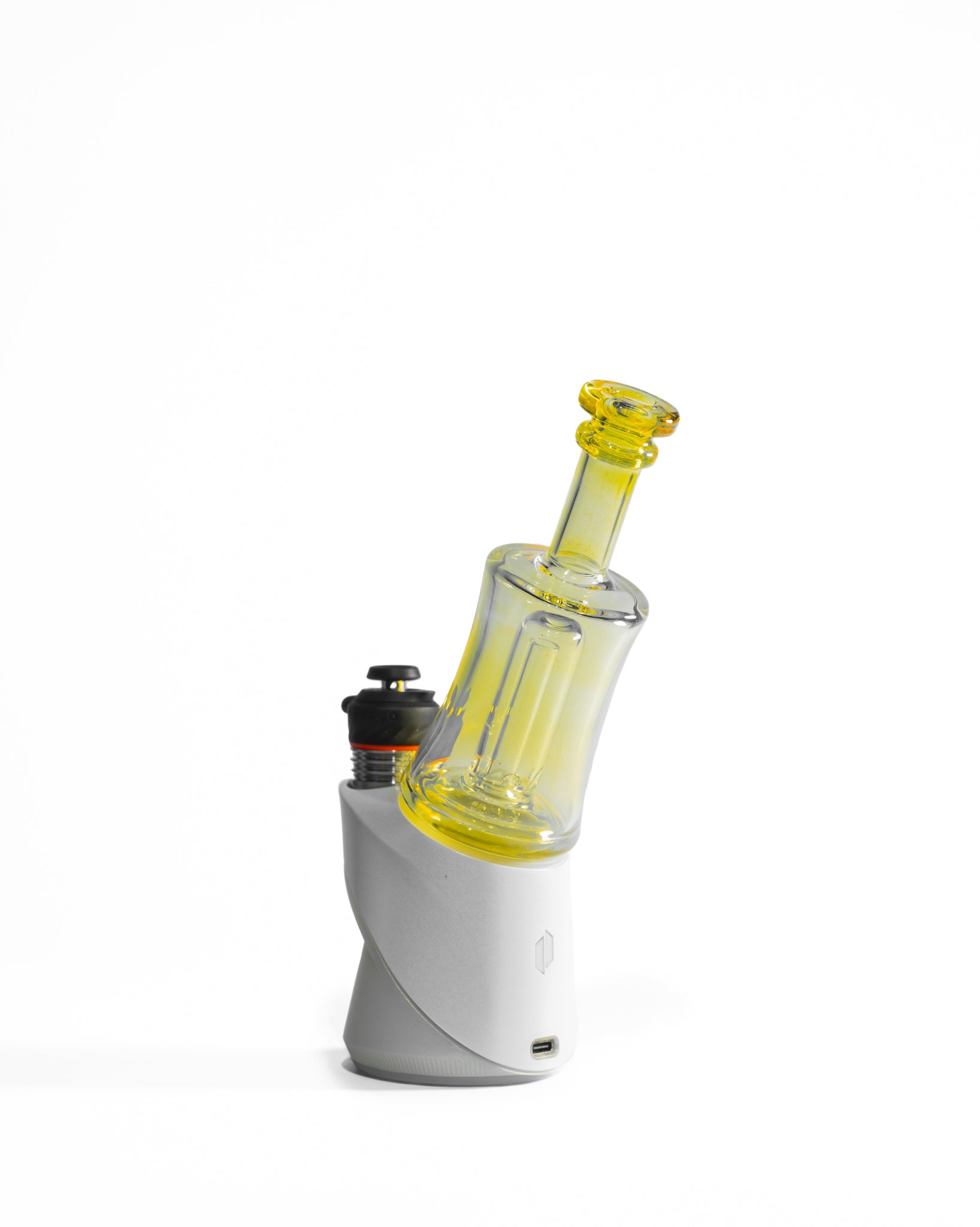 Greek Glass - Puffco Topper Attachment - Clear Silver Fume