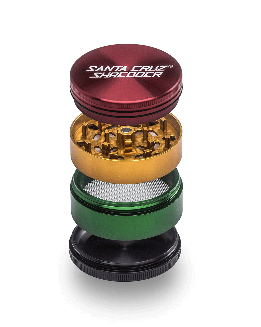 Santa Cruz Shredder - Aluminum 4 Piece Herb Grinders - Large