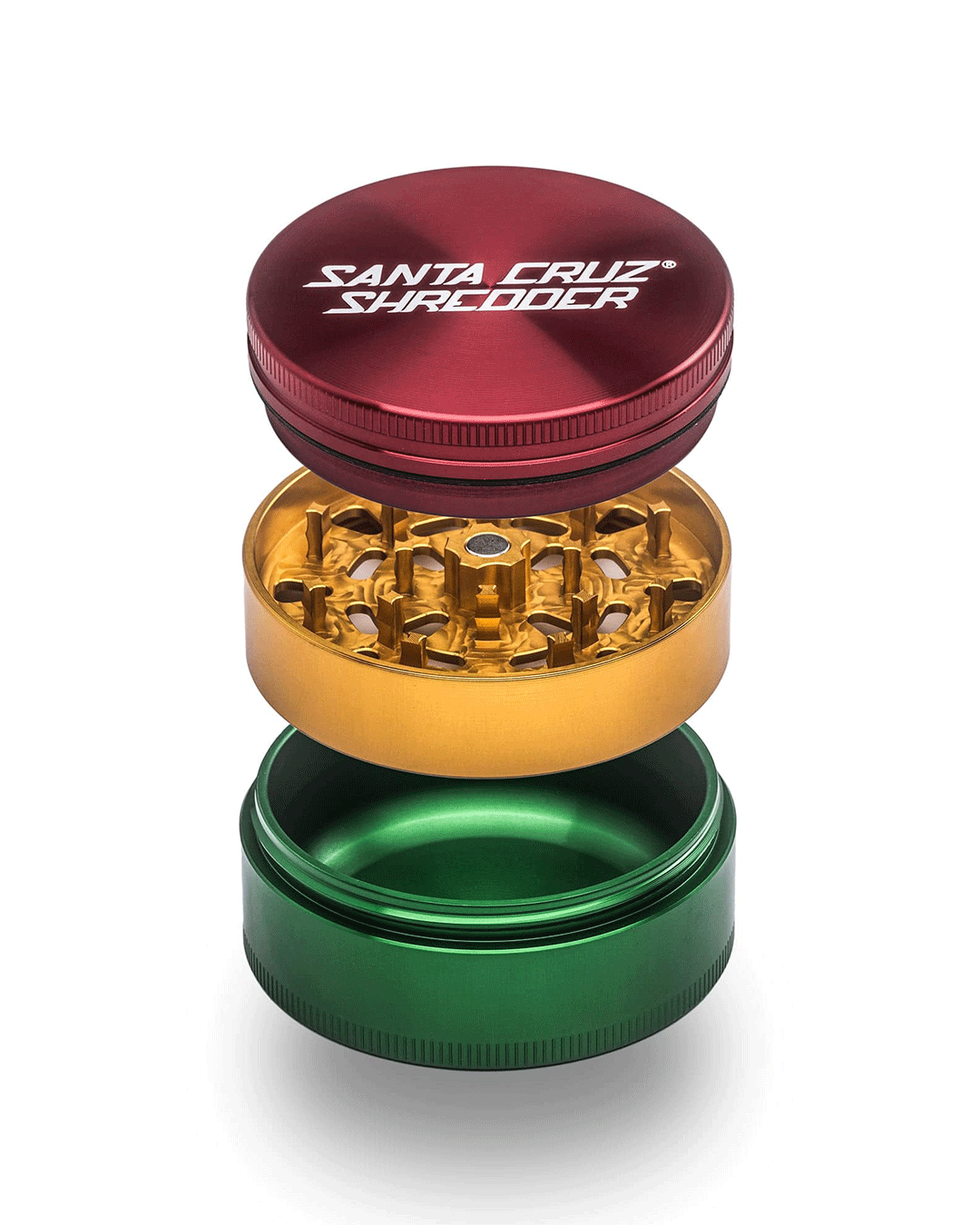 Santa Cruz Shredder - Aluminum 3 Piece Herb Grinders - Large