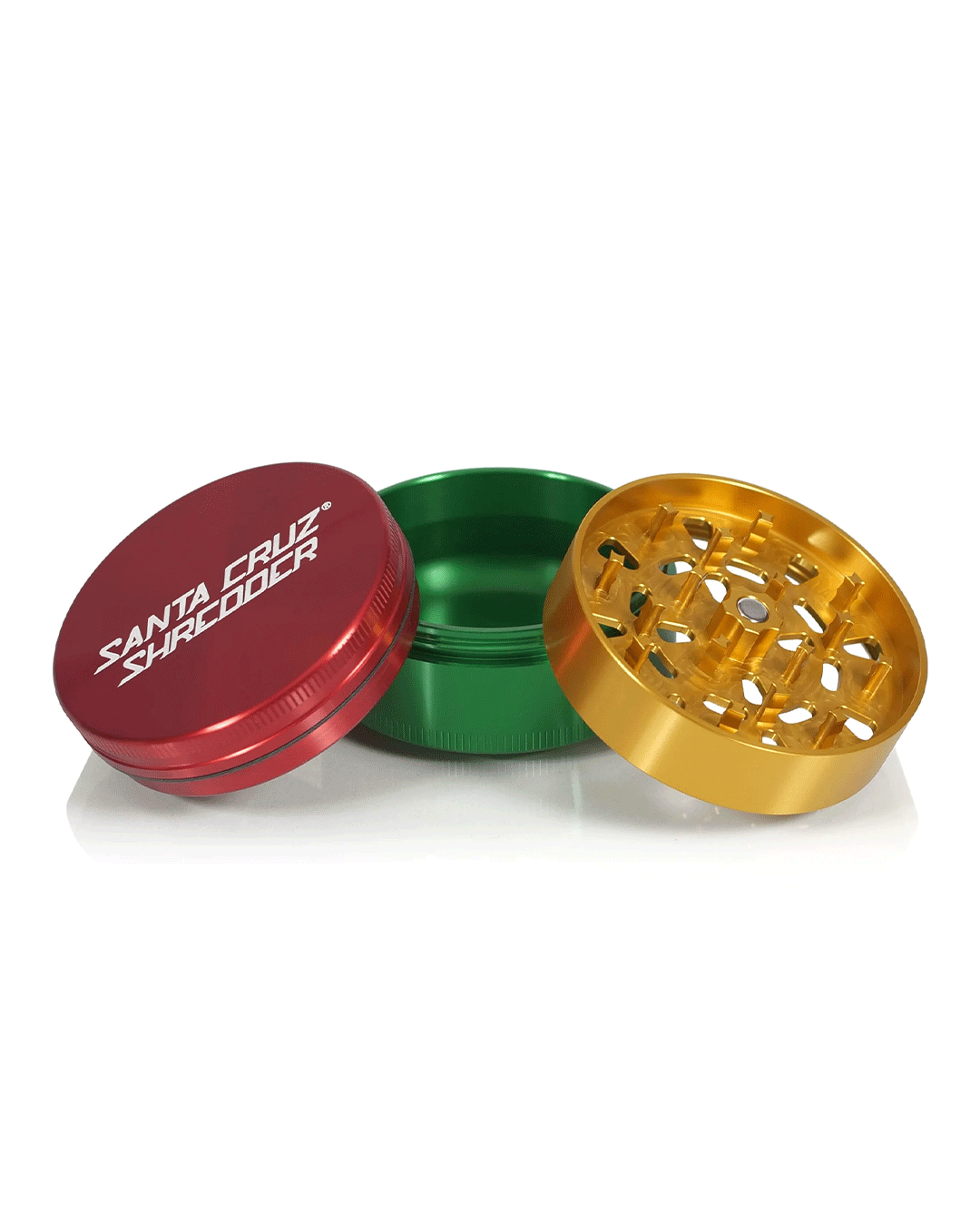 Santa Cruz Shredder - Aluminum 3 Piece Herb Grinders - Large