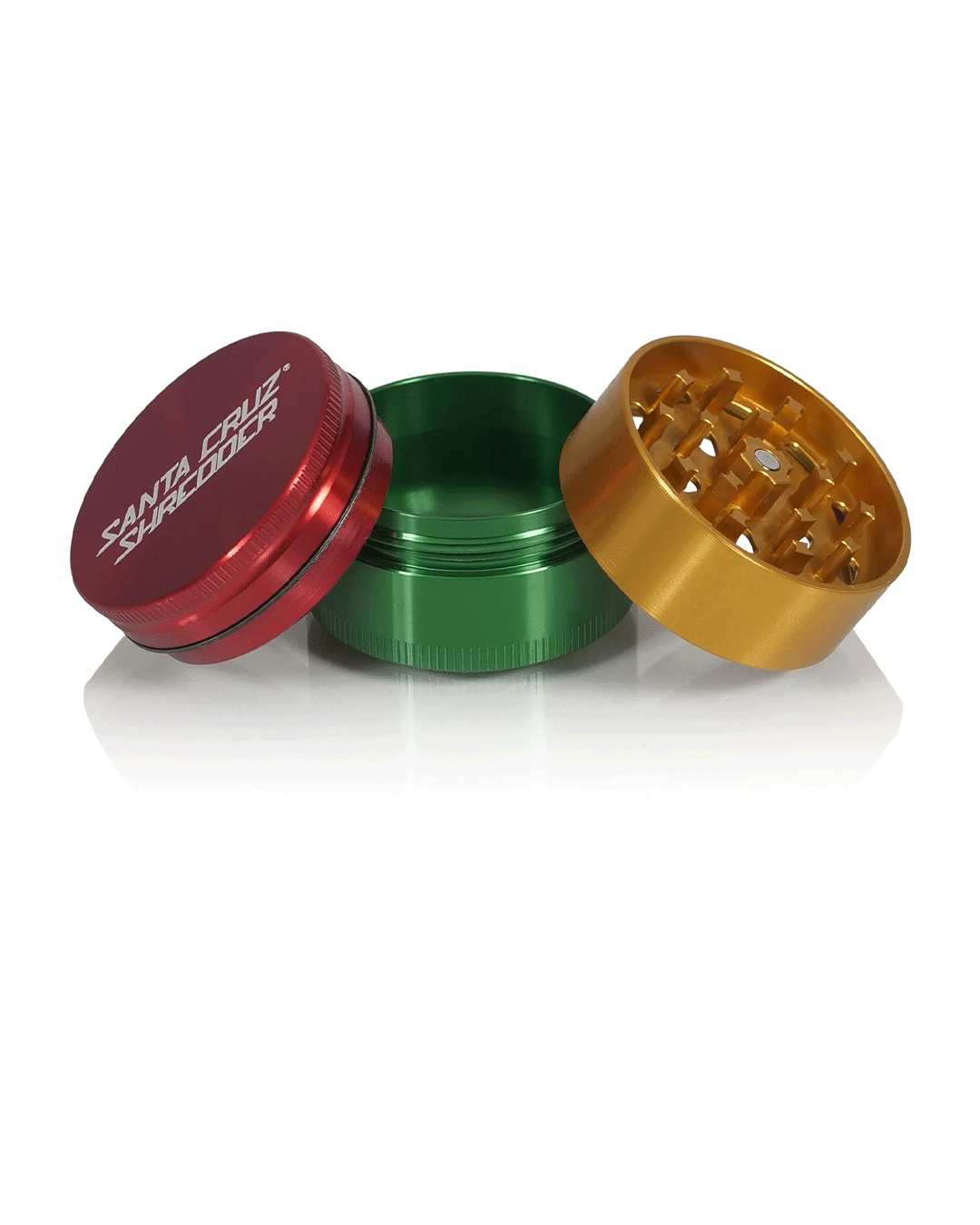 Santa Cruz Shredder - Aluminum 3 Piece Herb Grinders - Medium