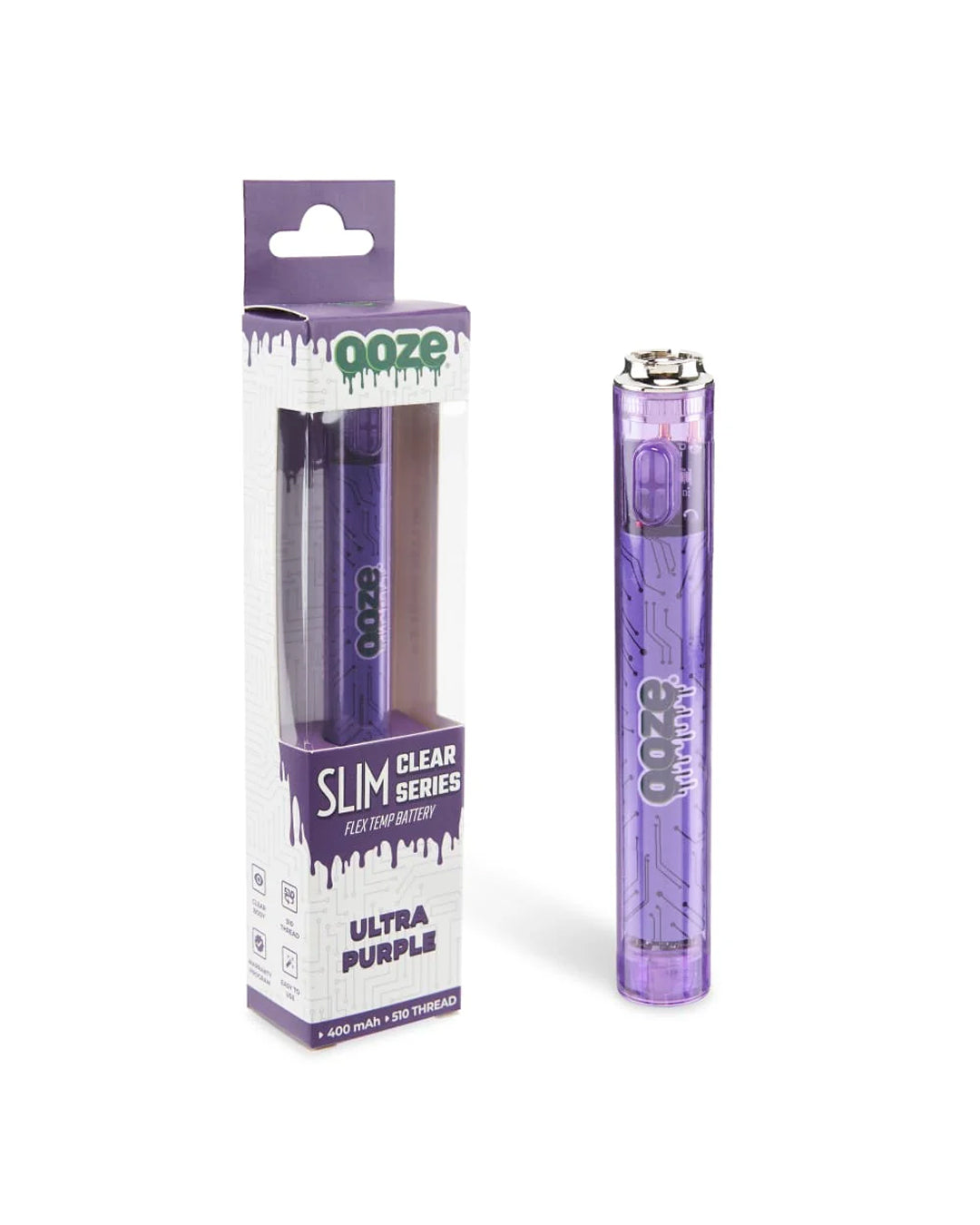 Ooze - Slim Clear Series Transparent 510 Battery