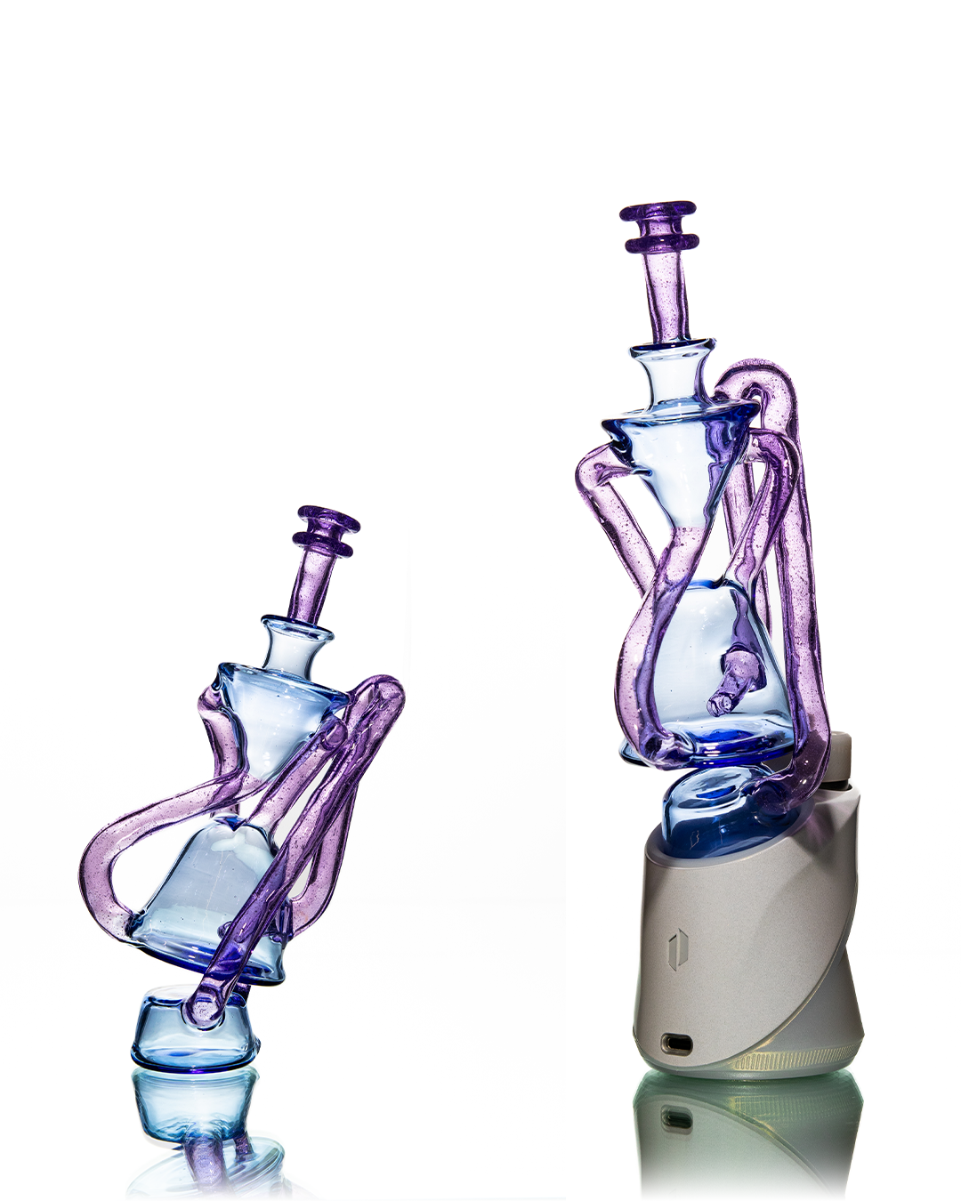 ManChild Glass - Puffco Duel Floater - Blue Dream & Purple Lollipop