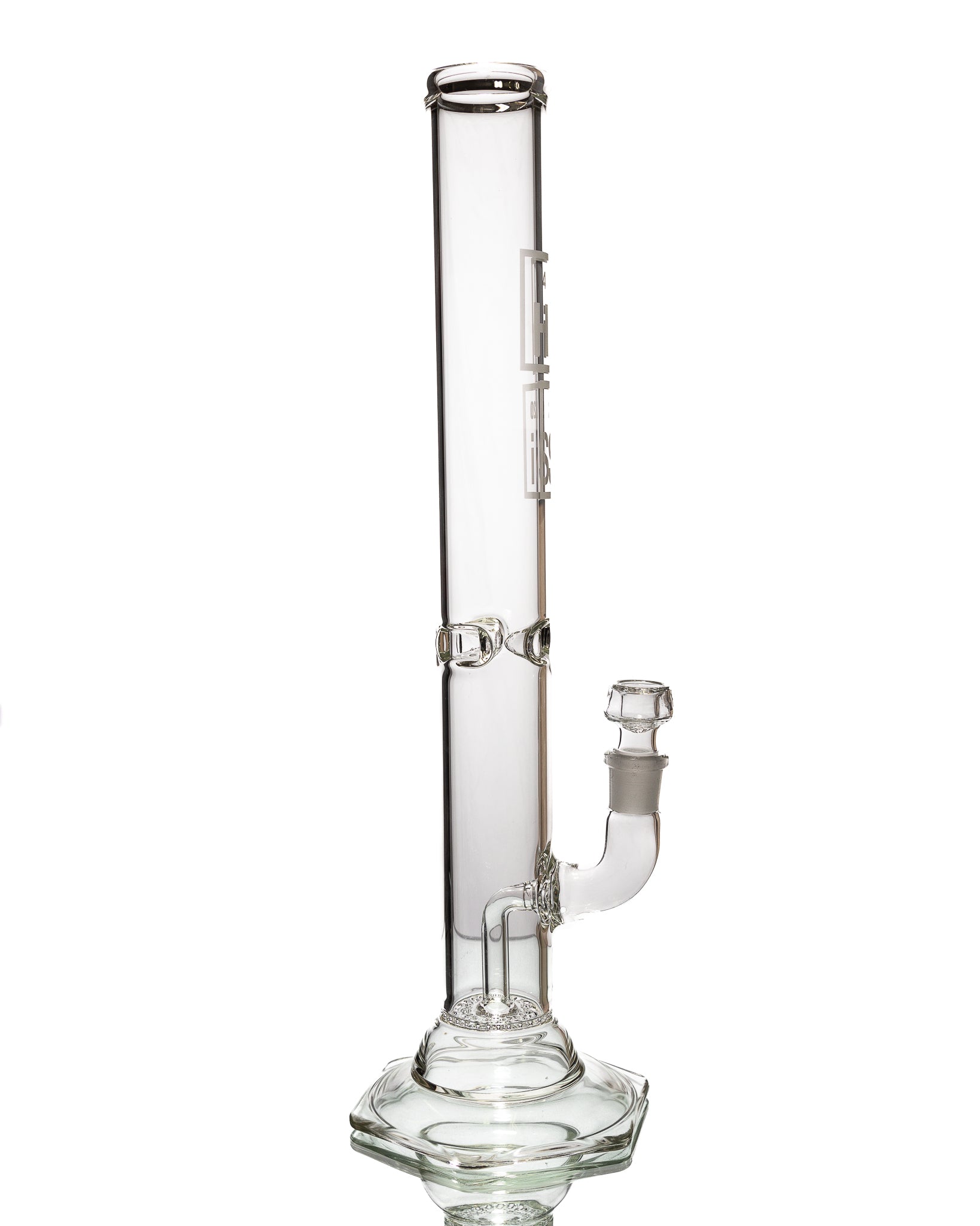 HiSi Glass - 18″ Straight Tube - Geyser Perc