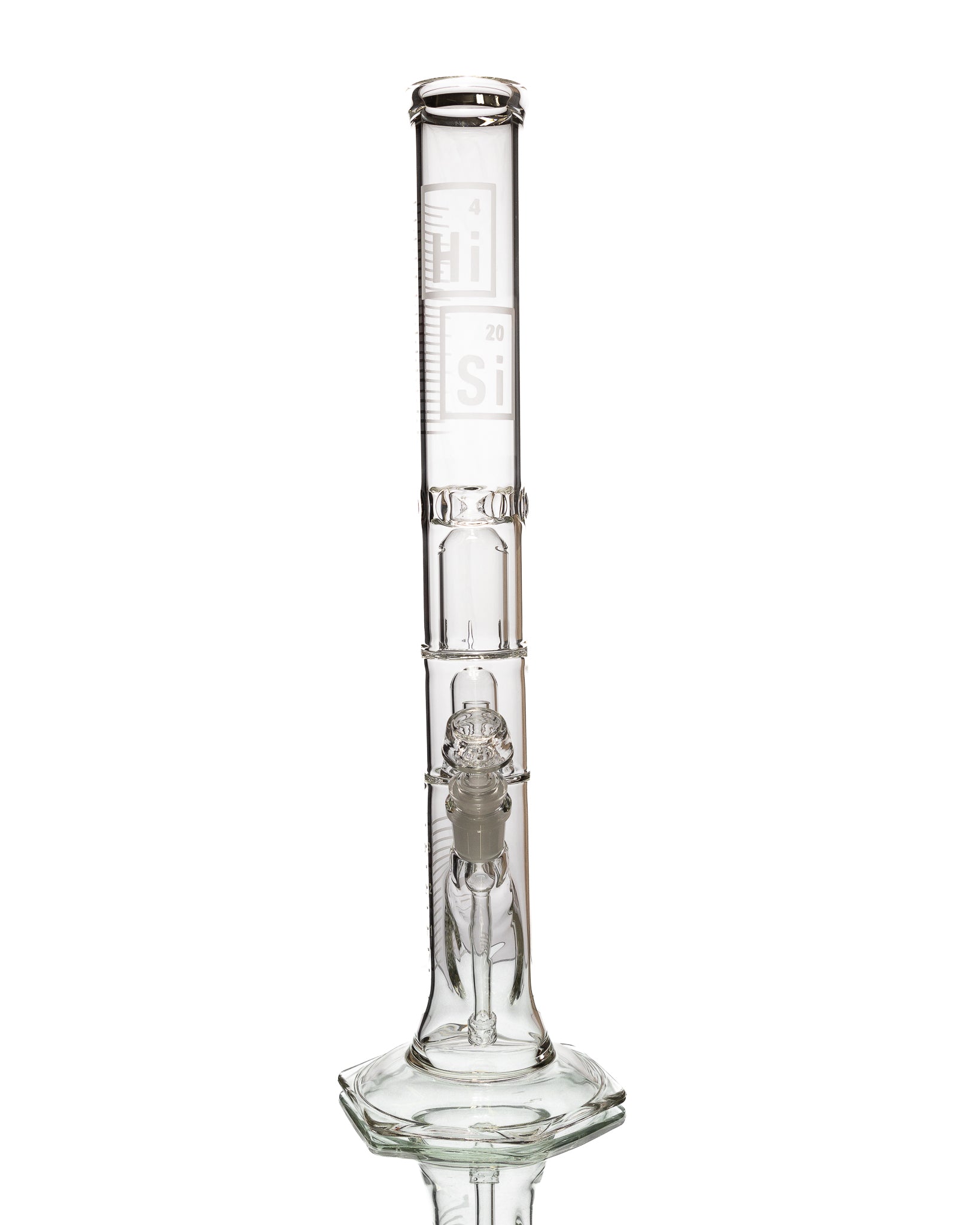 HiSi - 19" Straight Tube - Double Mushroom Perk