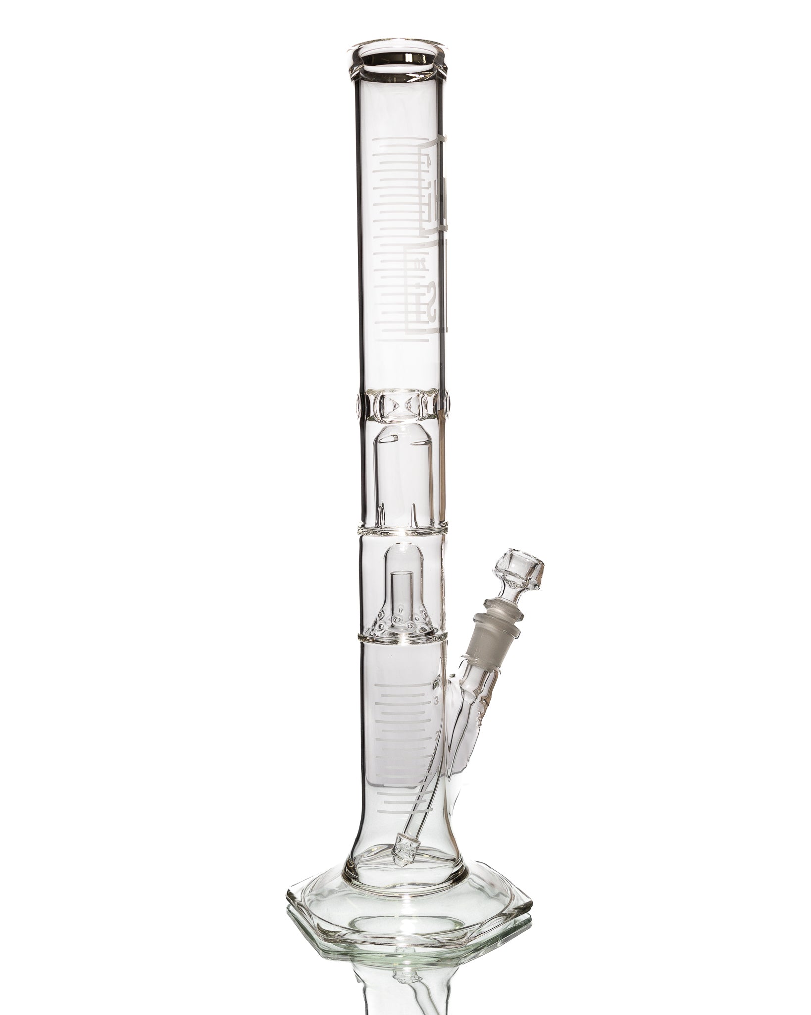 HiSi - 19" Straight Tube - Double Mushroom Perk