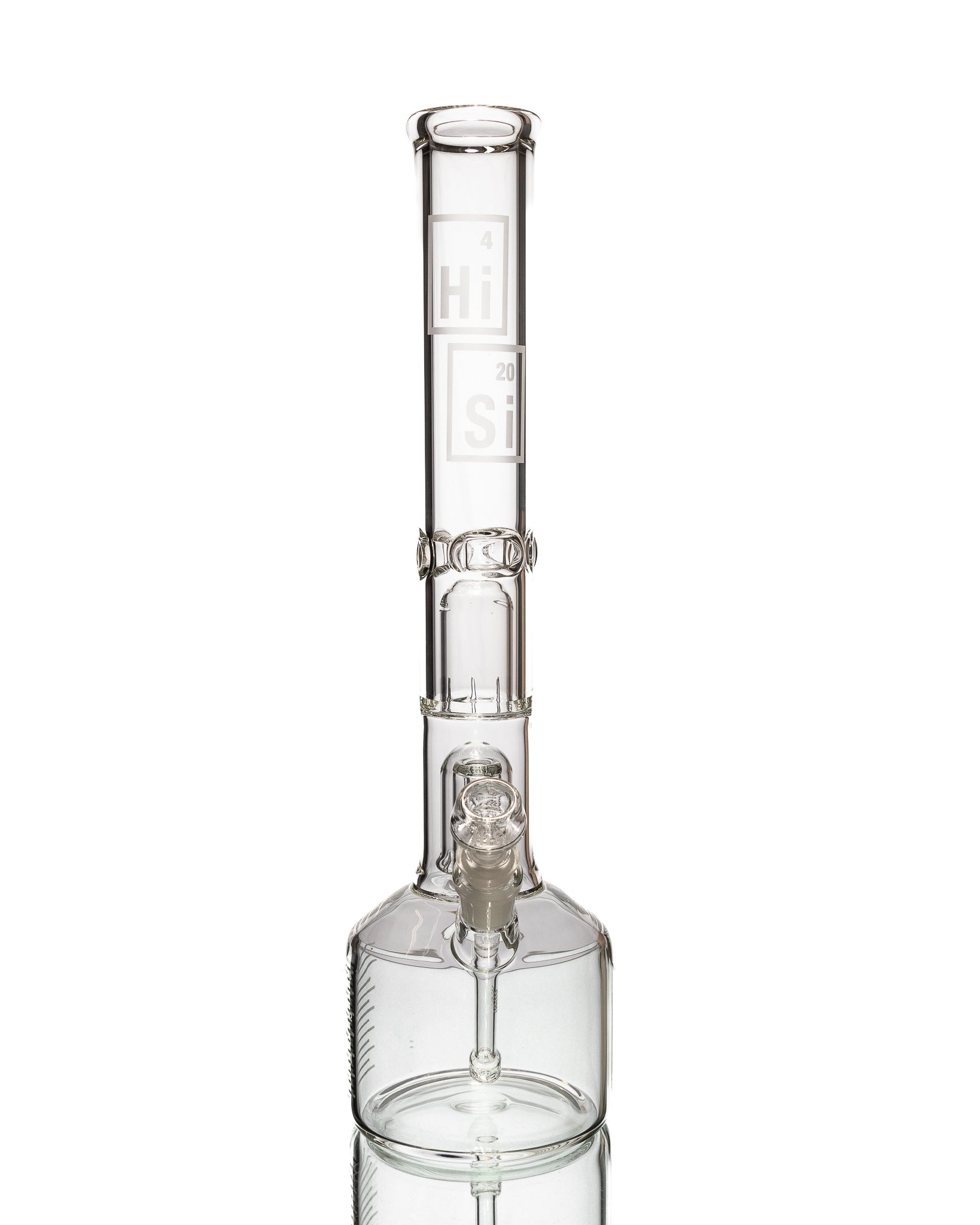 HiSi Glass - 18" Beaker - Double Mushroom Perk