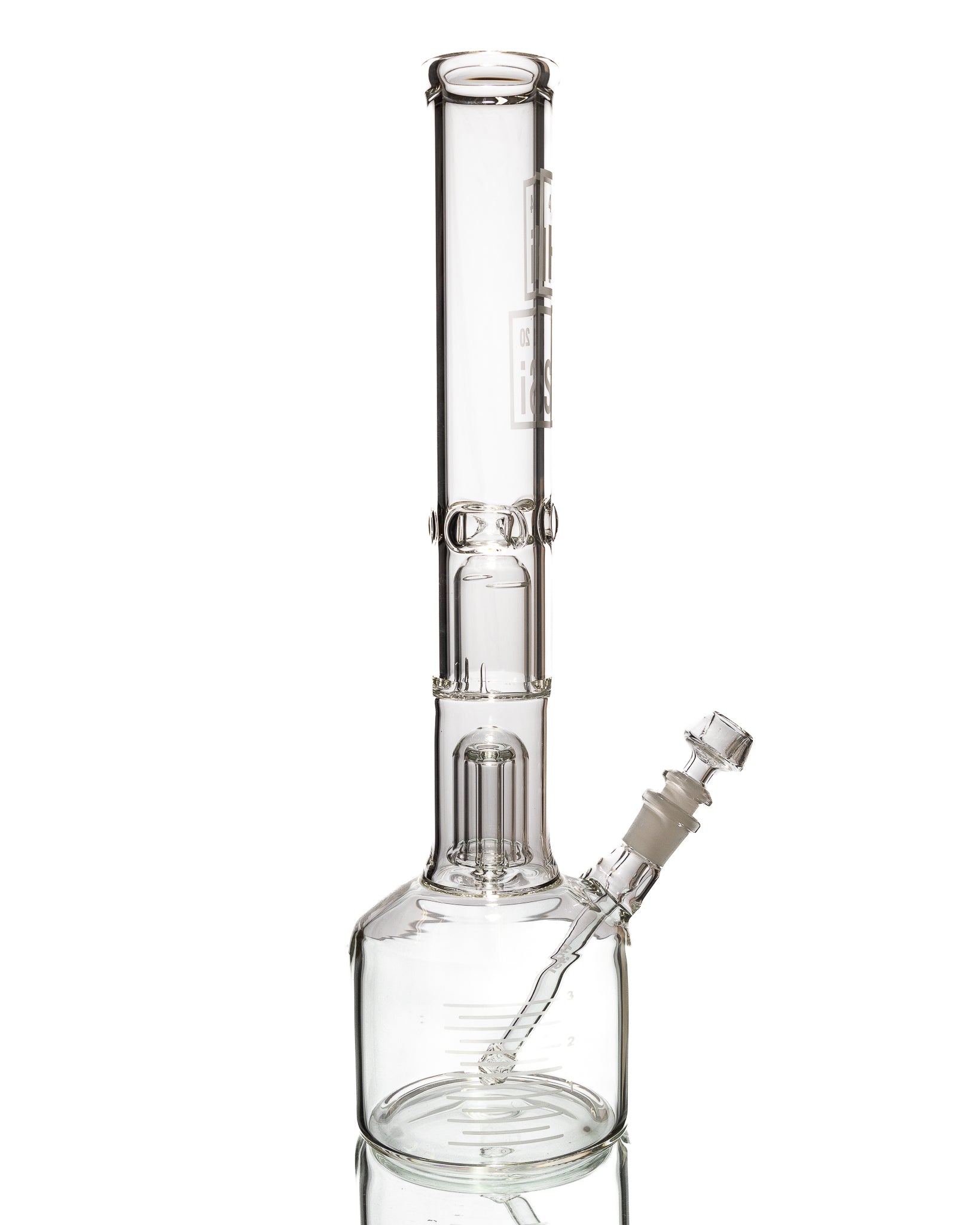 HiSi Glass - 18" Beaker - Double Mushroom Perk