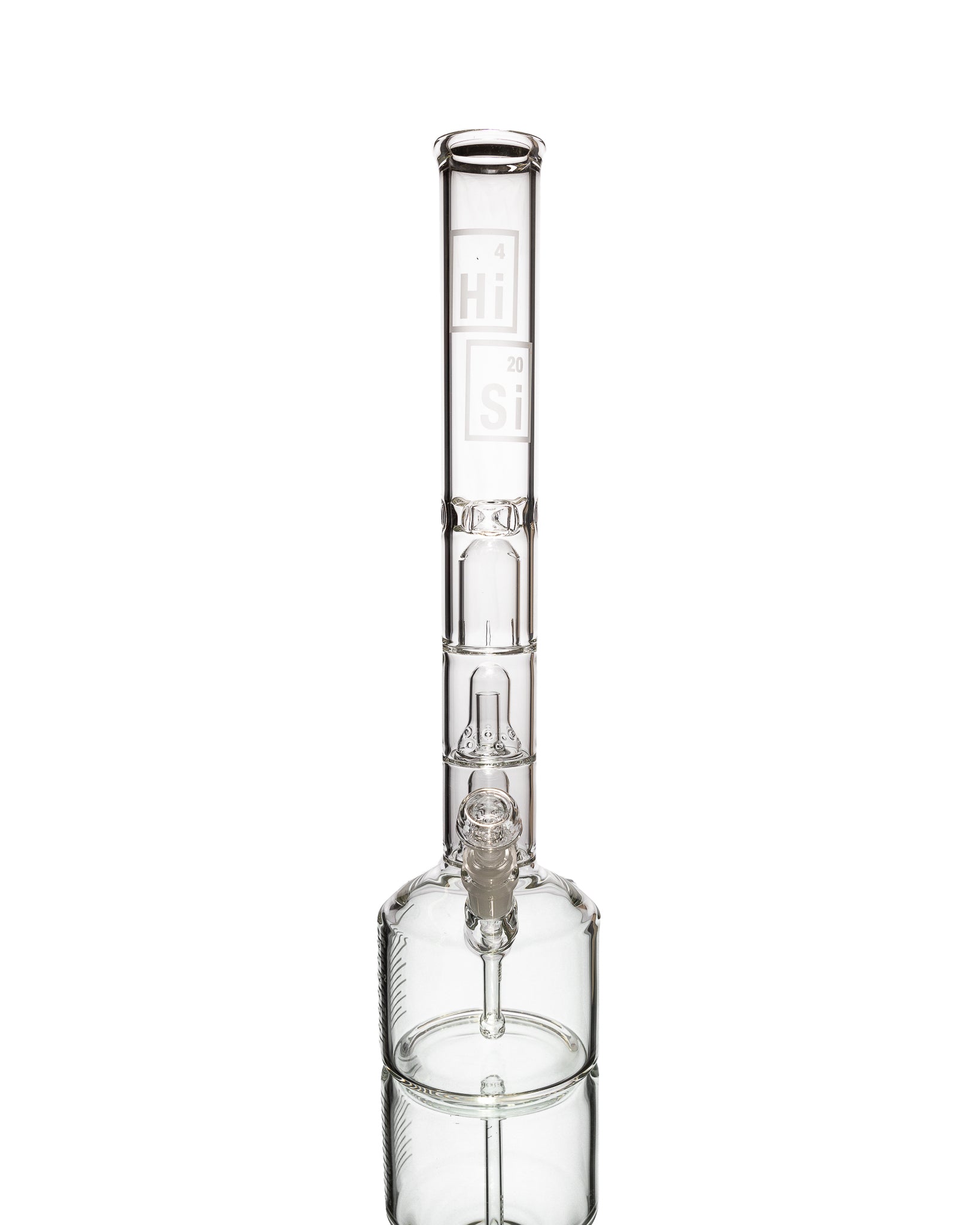 HiSi Glass - 19" Beaker - Triple Mushroom Perk