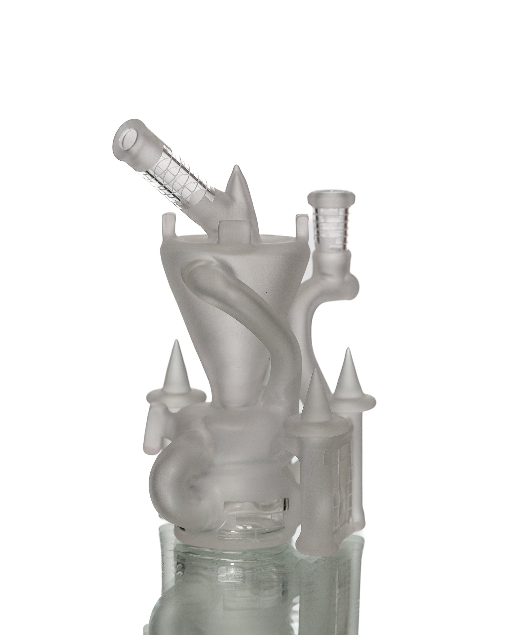 Jebb Glass - Frosted Klein Castle Bubbler