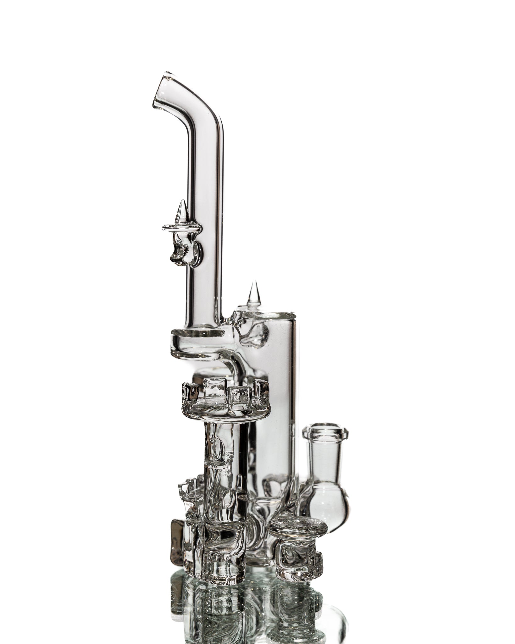 Jebb Glass - Clear Mini Castle Bubbler