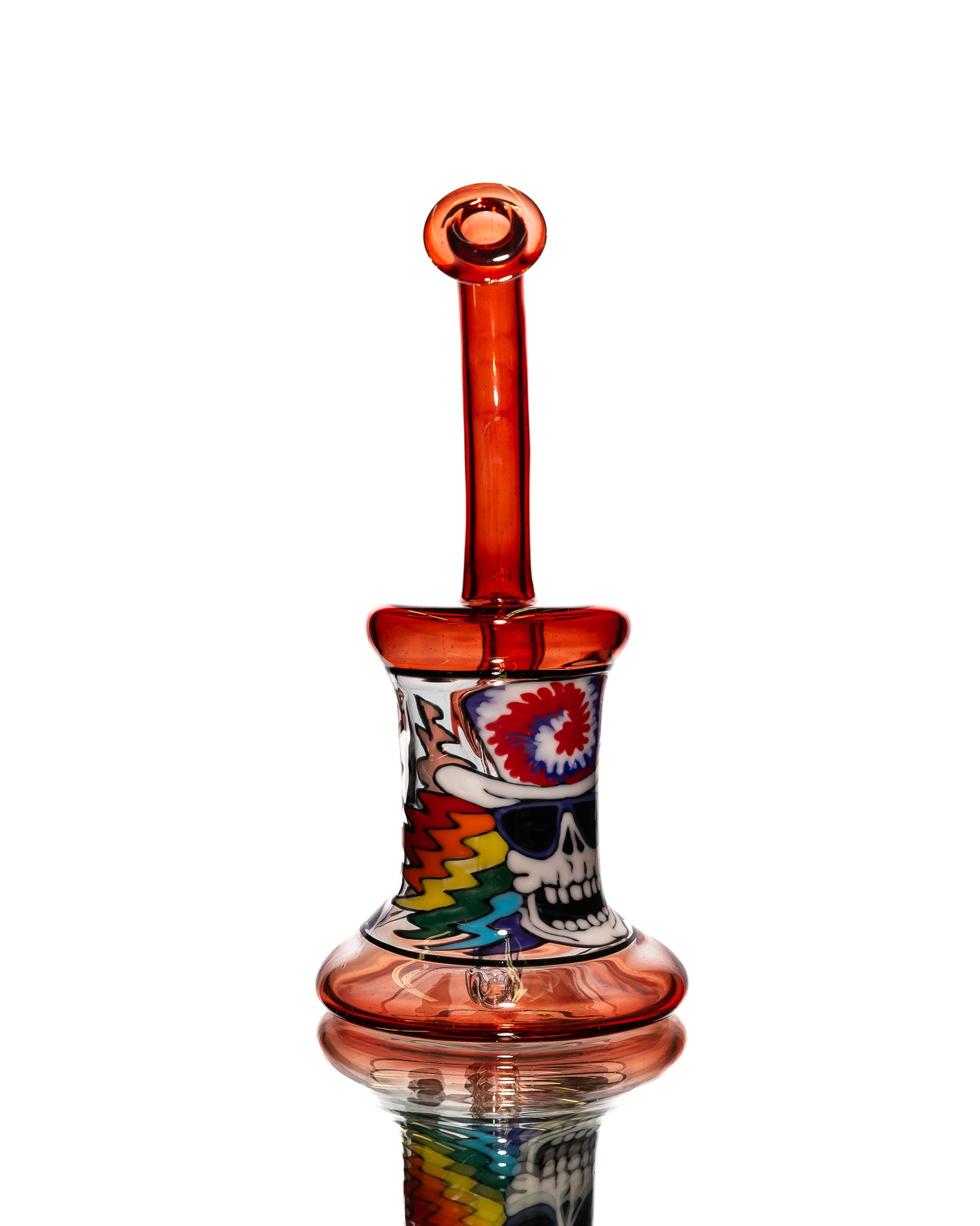 Windstar Glass - Bent Jammer - Rainbow Skull