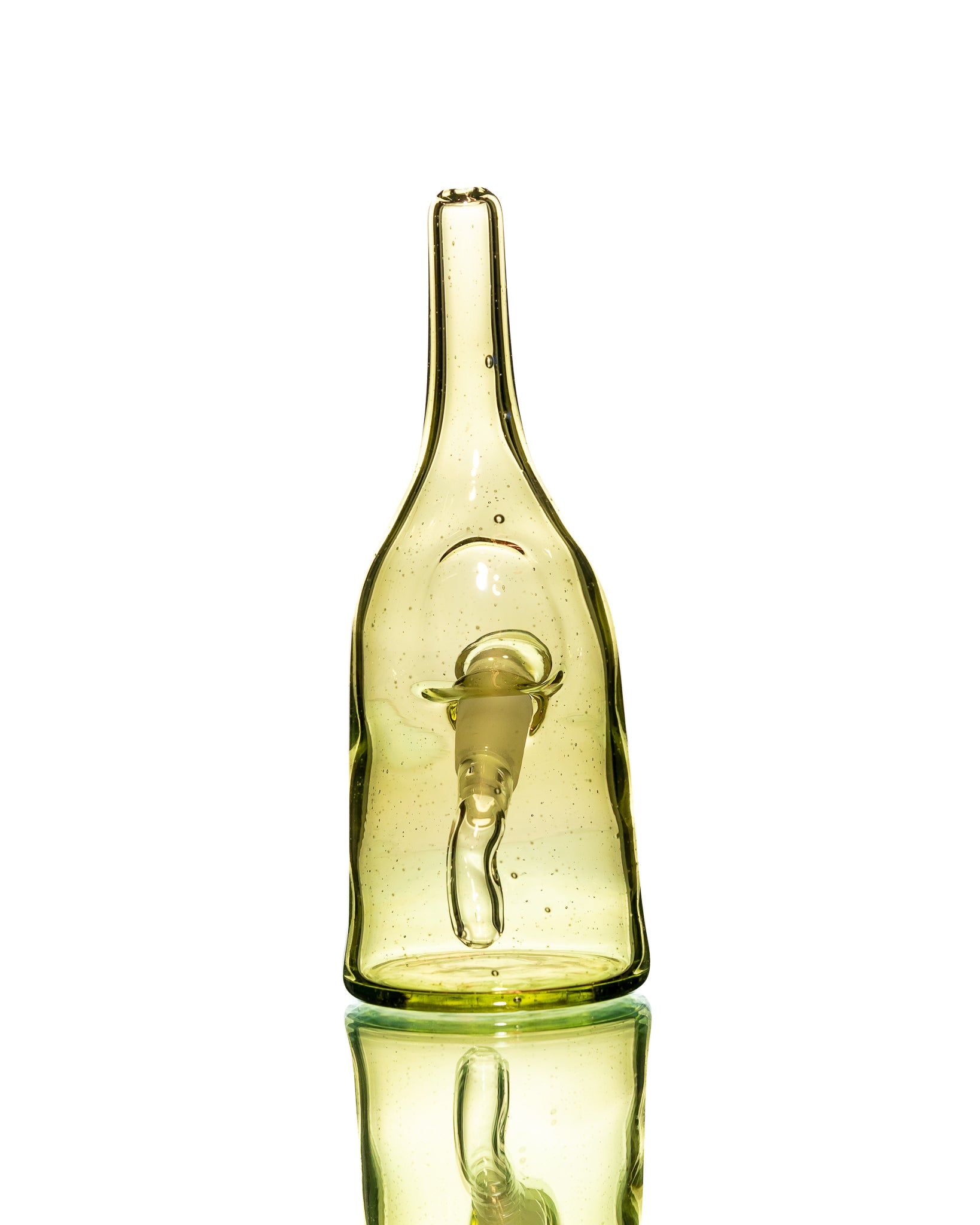 Costa Glass - Sake Bottle Bubbler - Green (CFL)