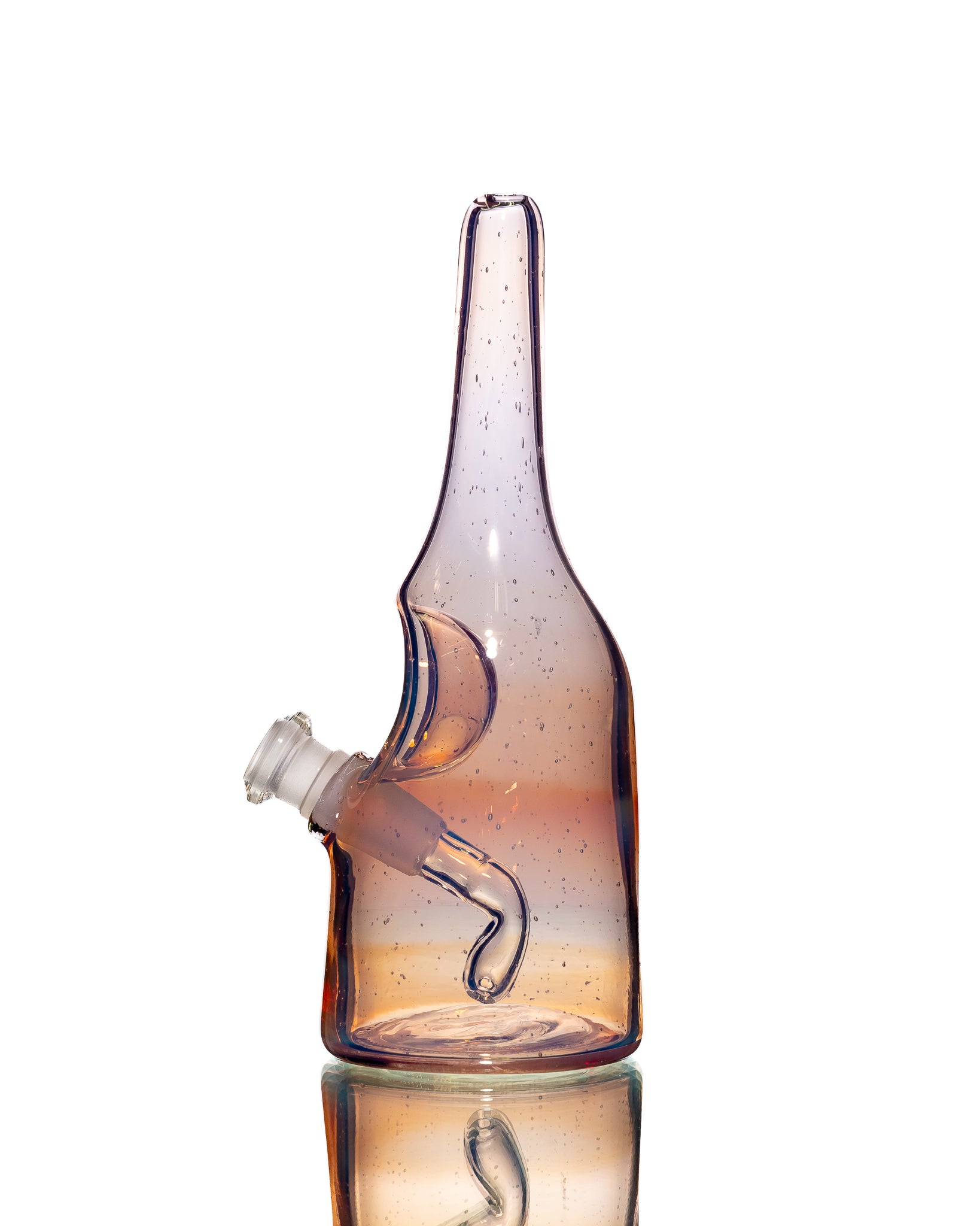 Costa Glass - Sake Bottle Bubbler - Purple & Orange (CFL)