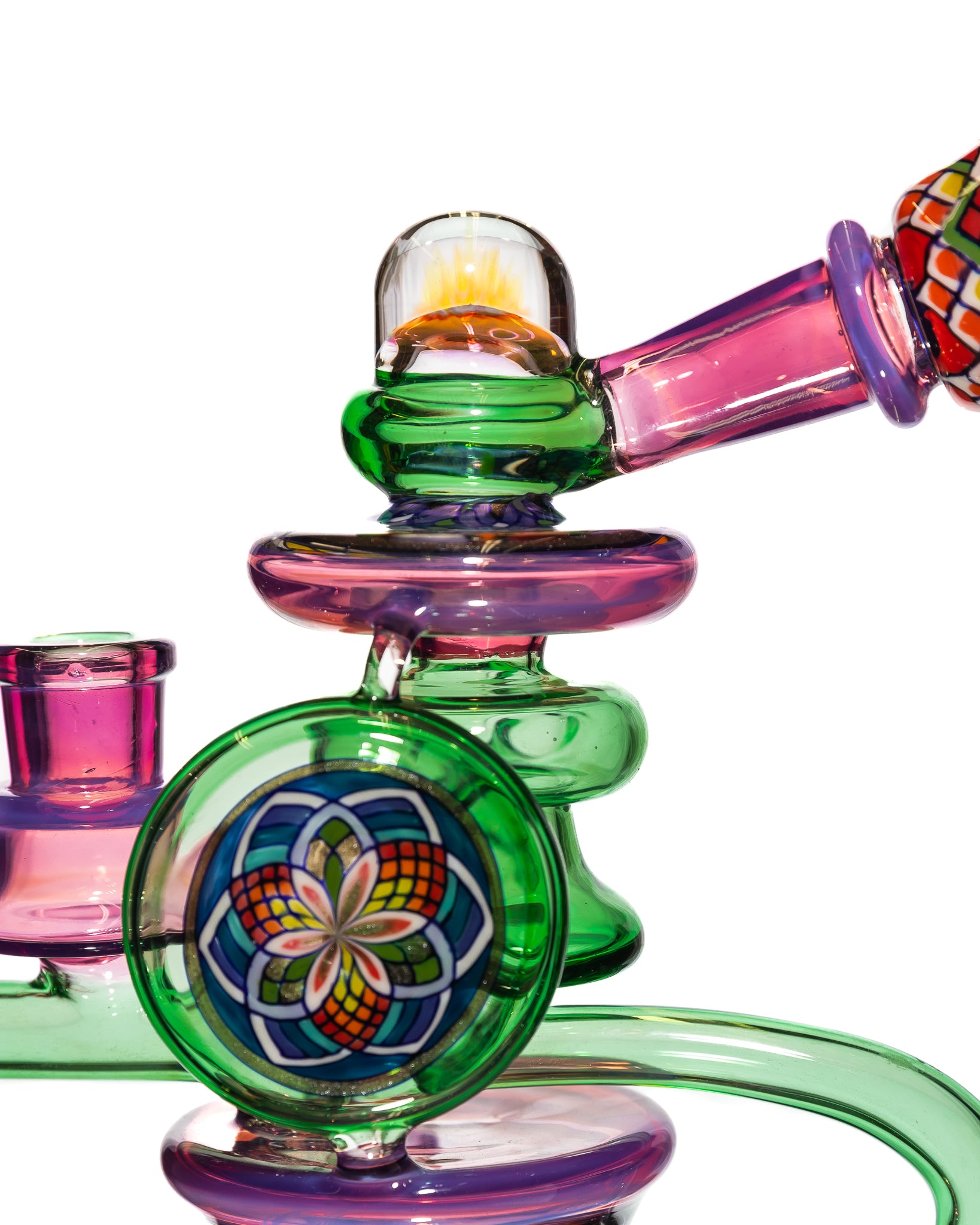 Freeek Glass- Single Uptake Terpcycler - Green & Purple