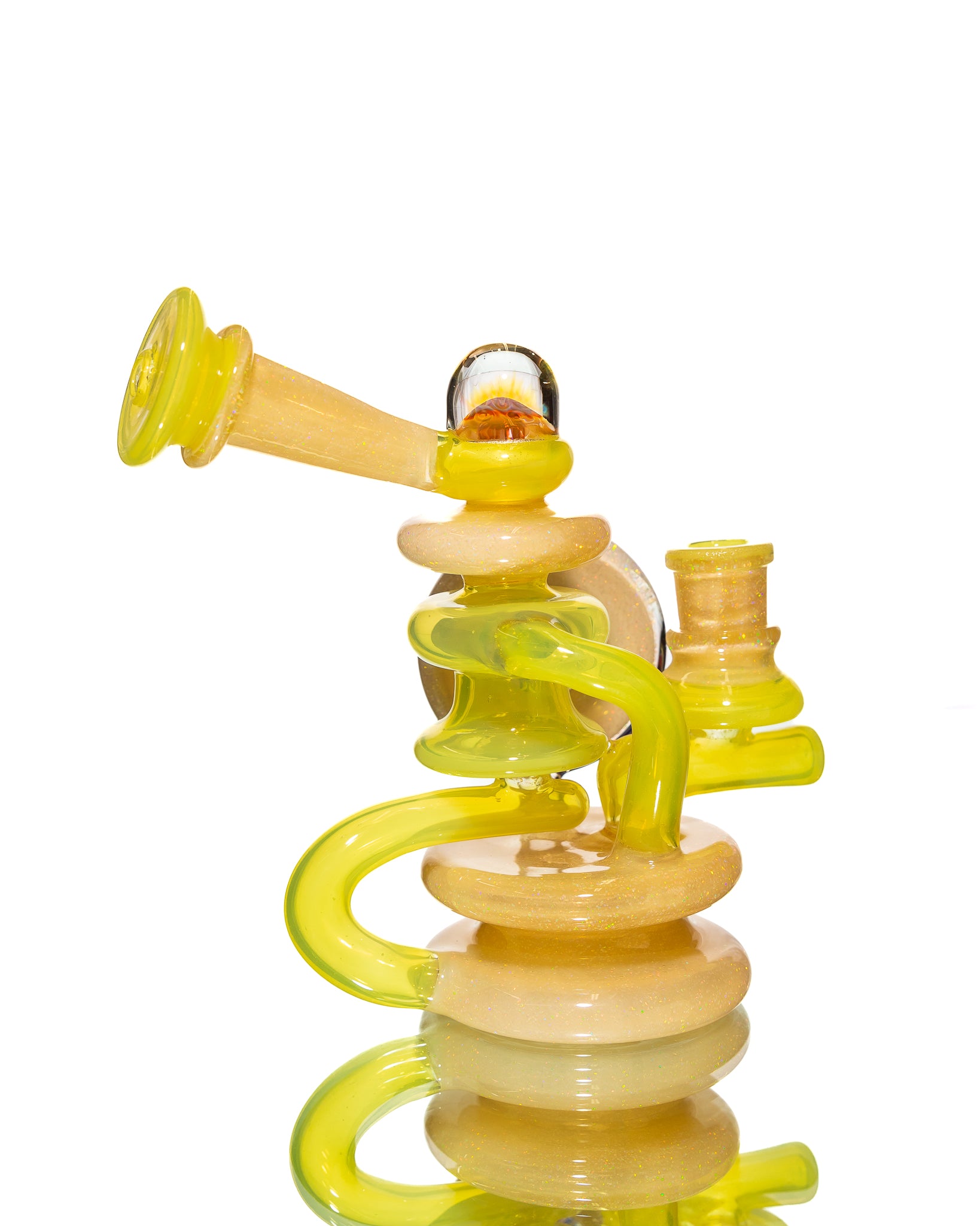Freeek Glass - Single Uptake Terpcycler - Yellow & Tan