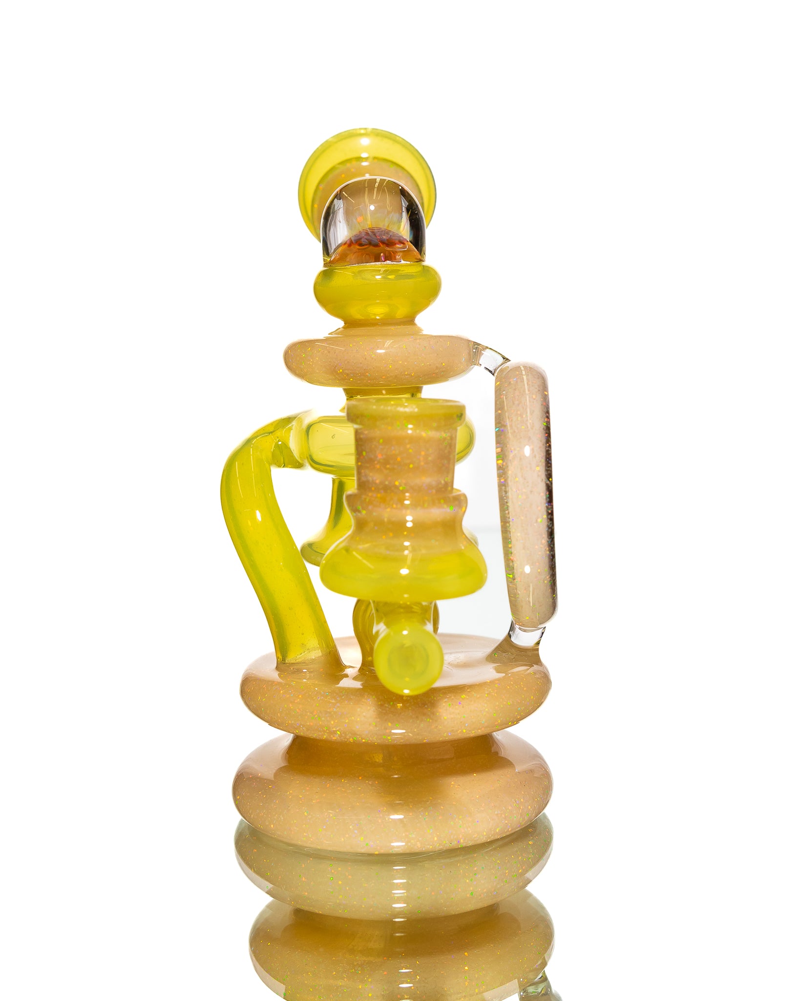 Freeek Glass - Single Uptake Terpcycler - Yellow & Tan