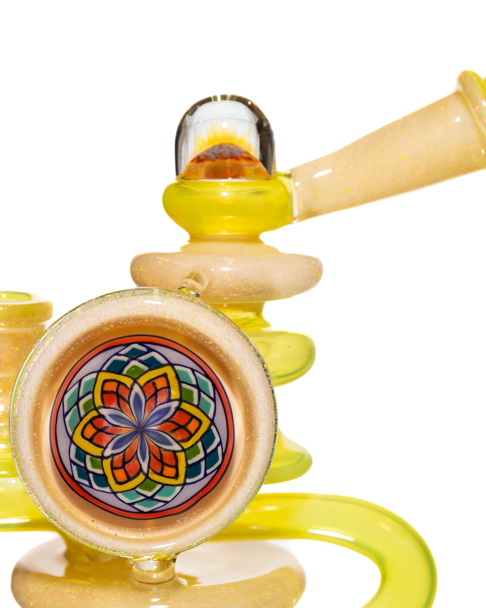 Freeek Glass - Single Uptake Terpcycler - Yellow & Tan