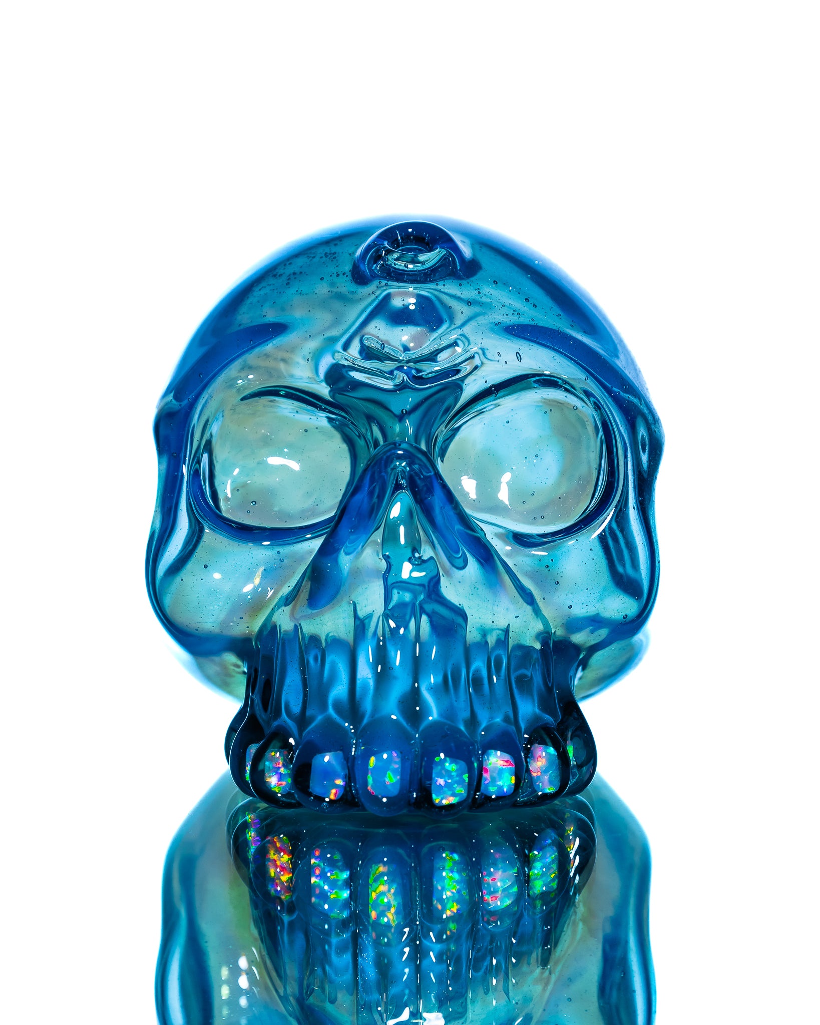 Carsten Carlile - Shredder Skull - Blue Crushed Opal