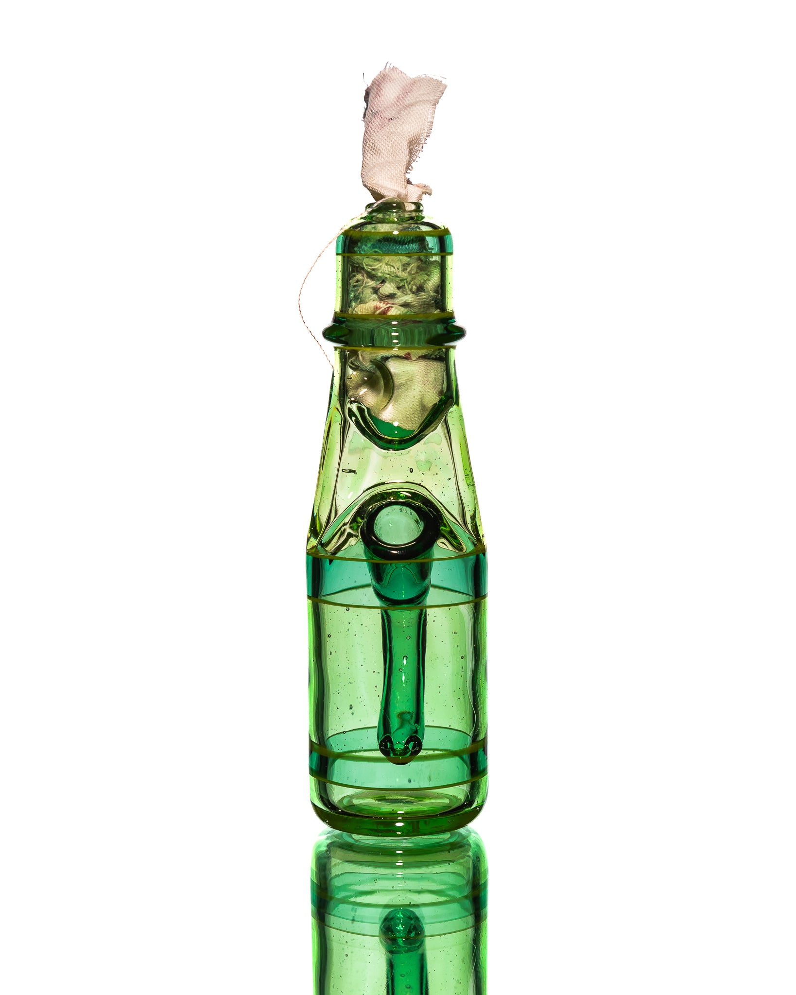 Jack Blew Glass - Mini Ramune Bottle - Green