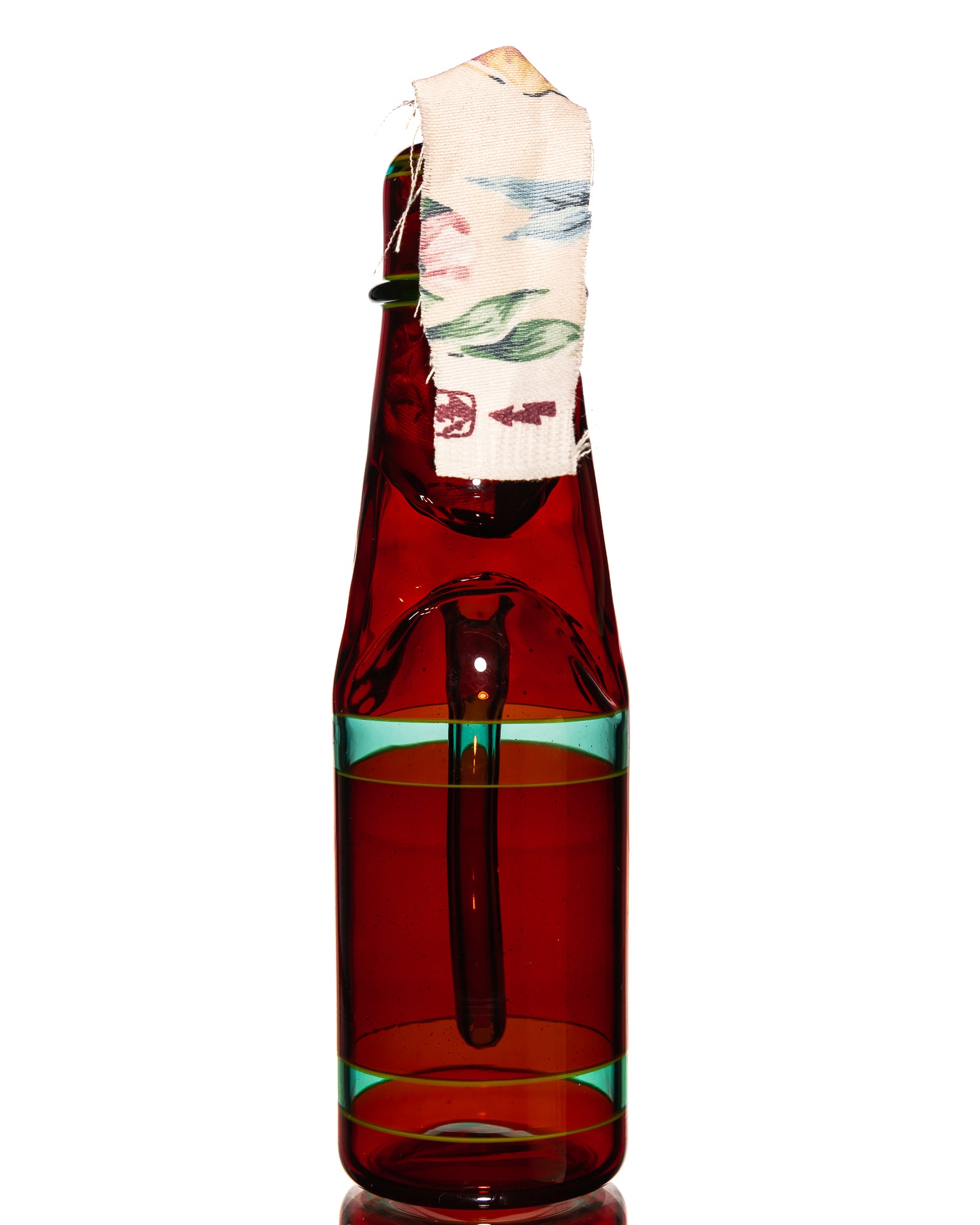 Jack Blew Glass - Full Size Ramune Bottle - Red & Blue