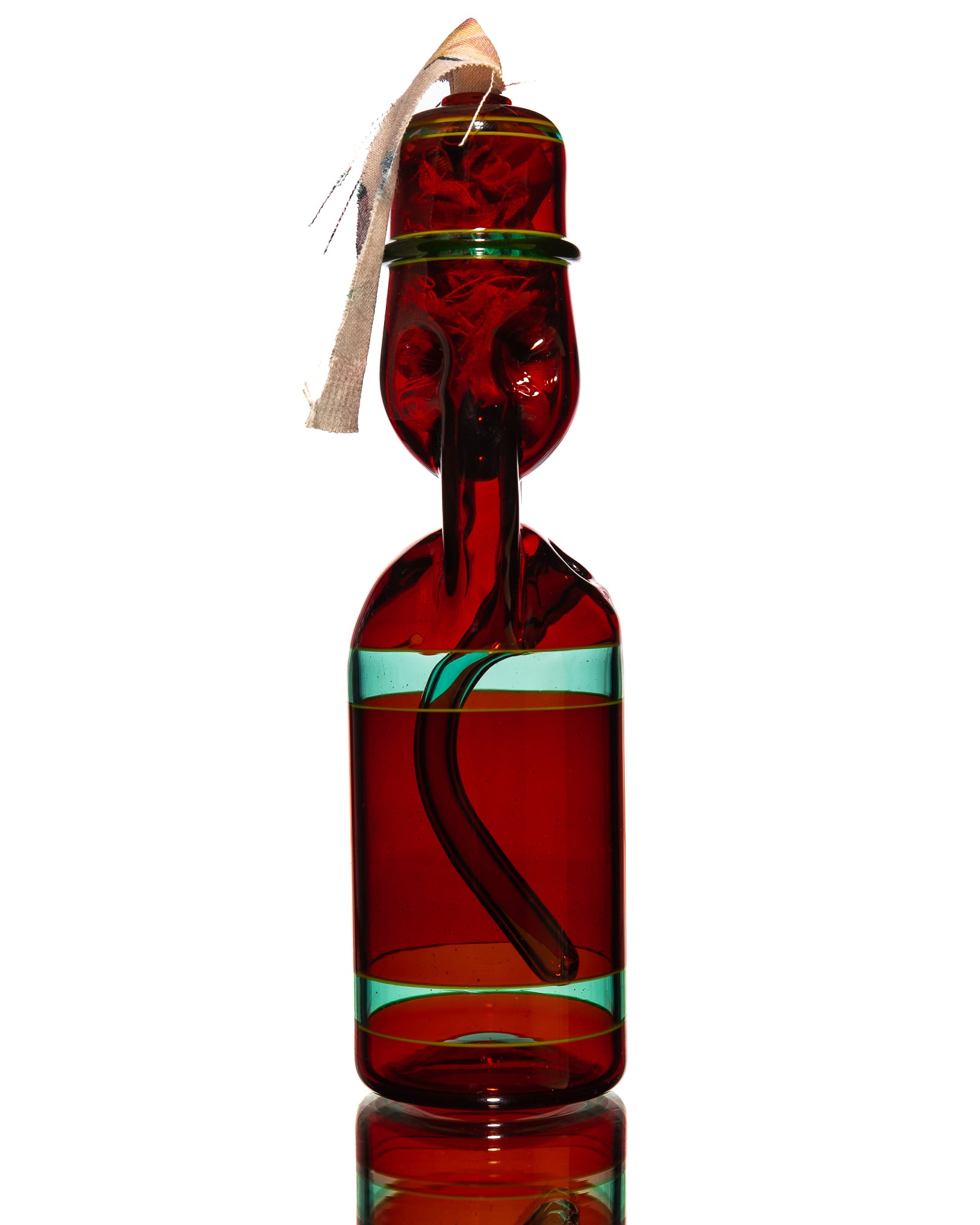 Jack Blew Glass - Red/Blue Full Size Ramune Bottle