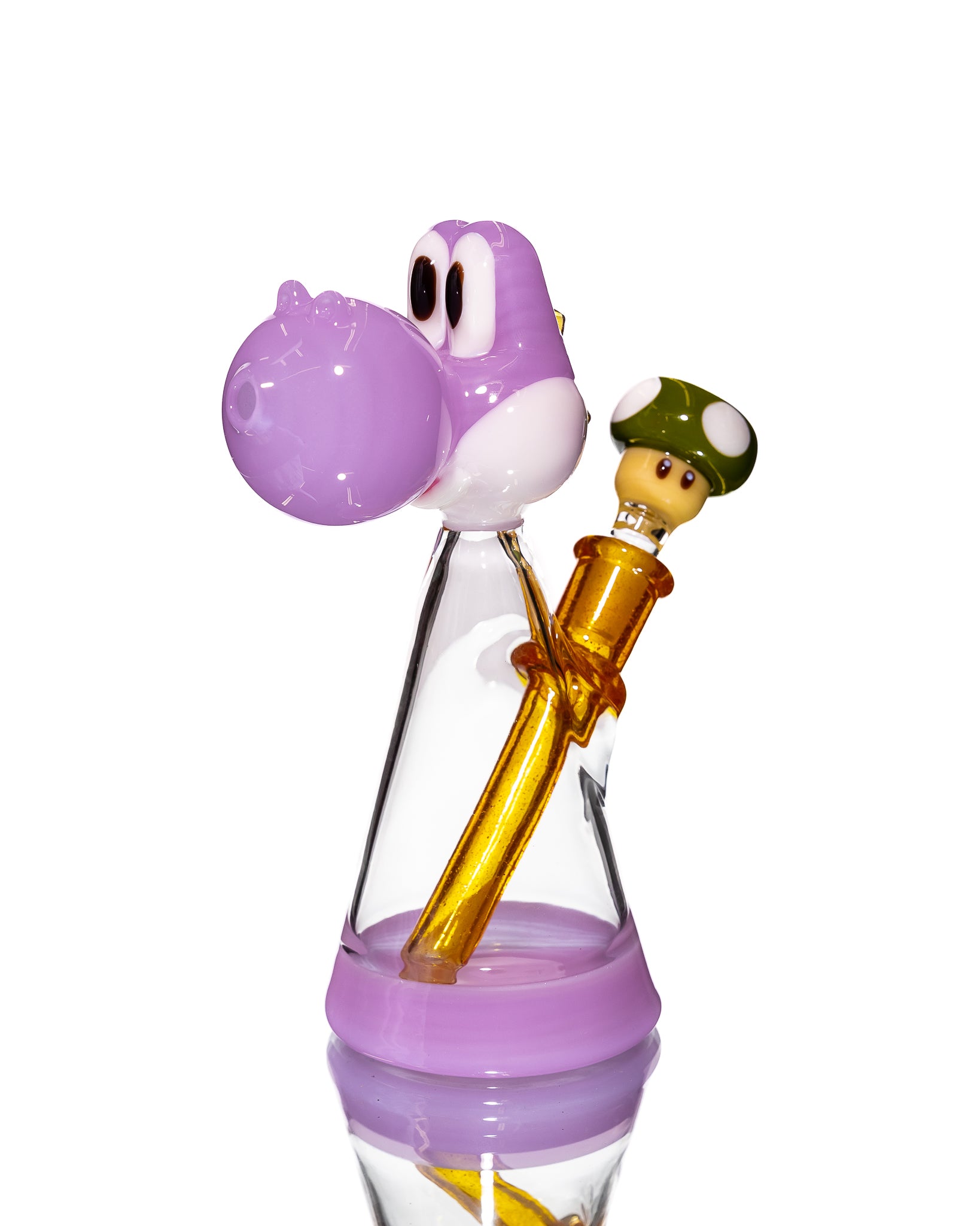 Saiyan Glass - Jammer - Pink Yoshi with Matching Bowl