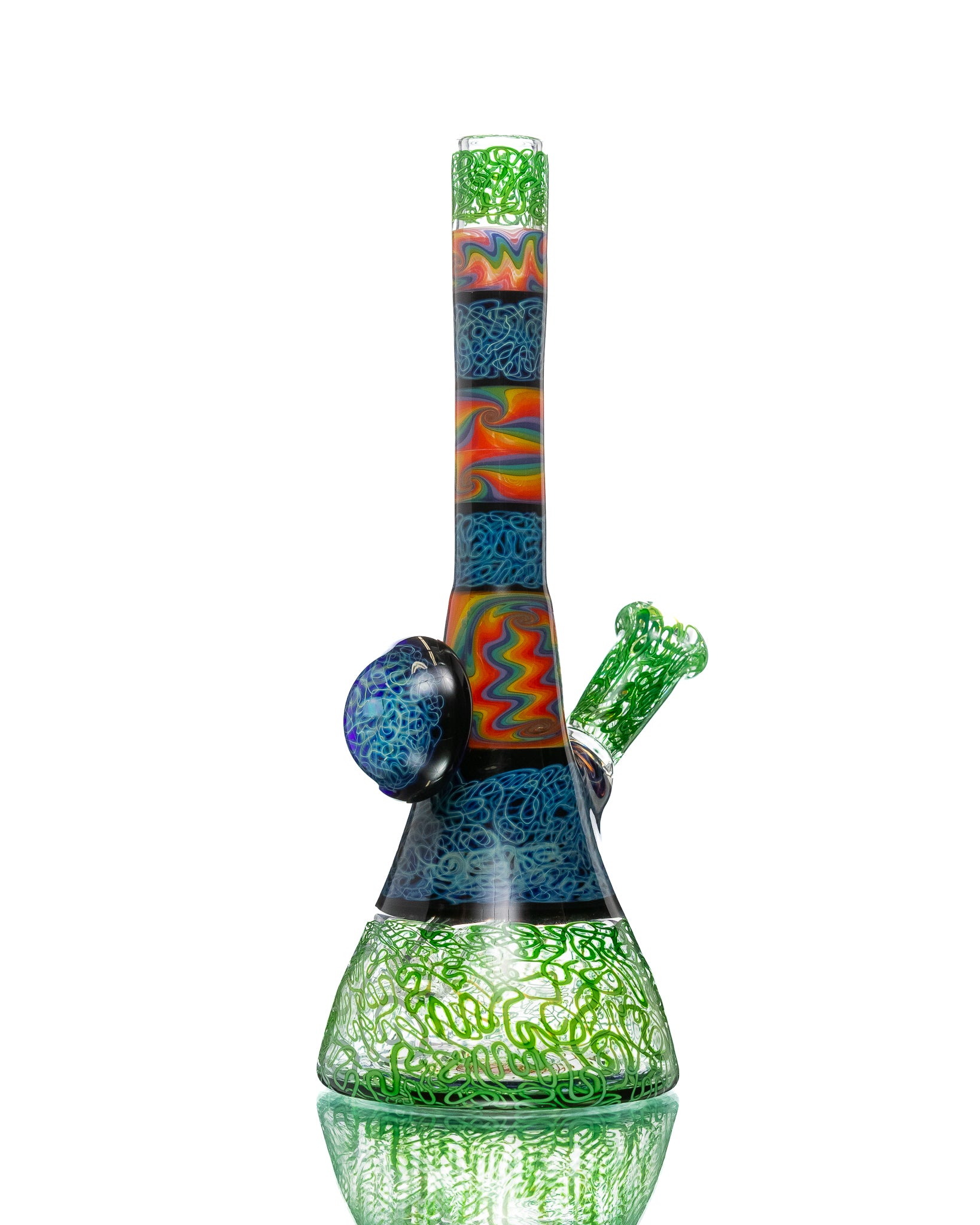 Chuck B - Squiggletech Rig - Green & Rainbow (UV)