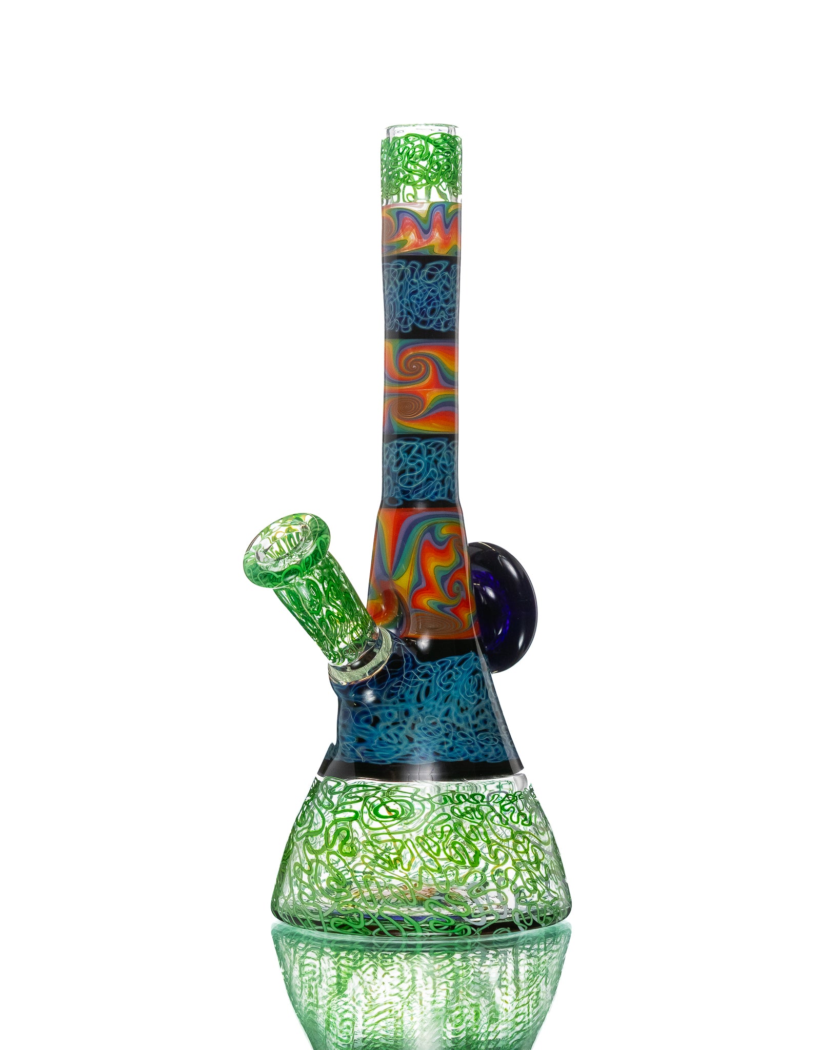 Chuck B - Squiggletech Rig - Green & Rainbow (UV)