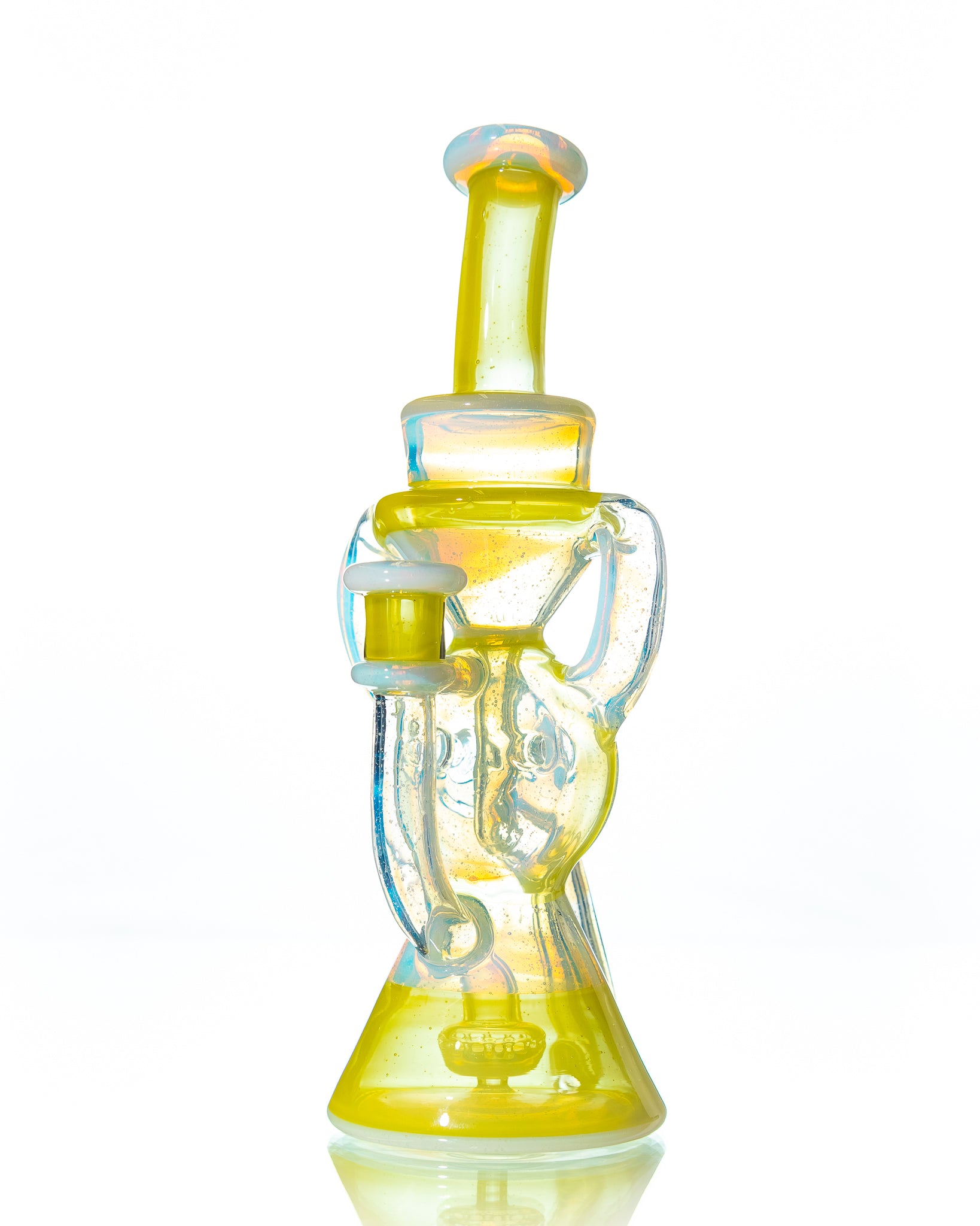 A1 Glass - Yellow/Light Blue Recycler (Dual Uptake)