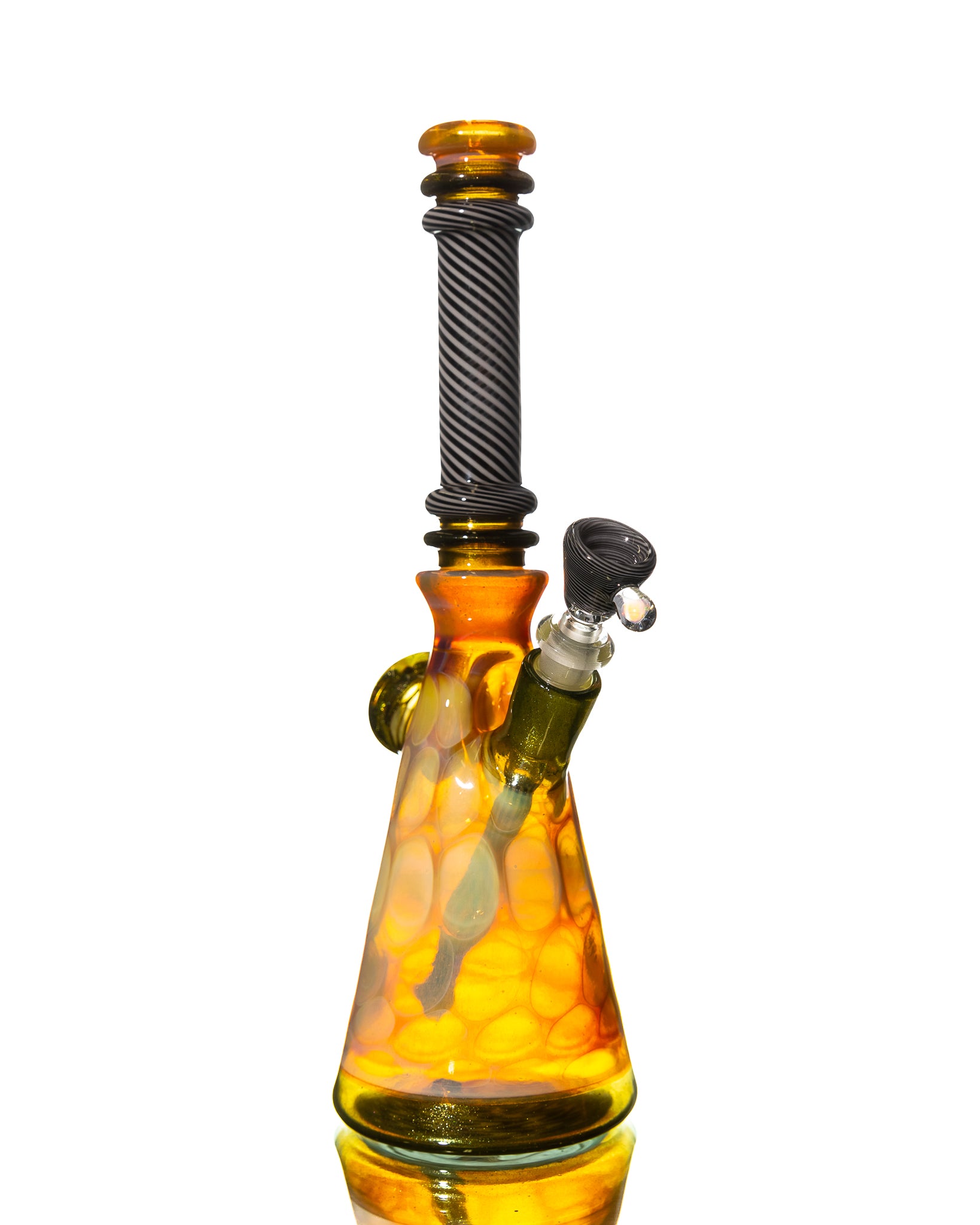 Aaron B - Faceted Beaker - Yellow & Green