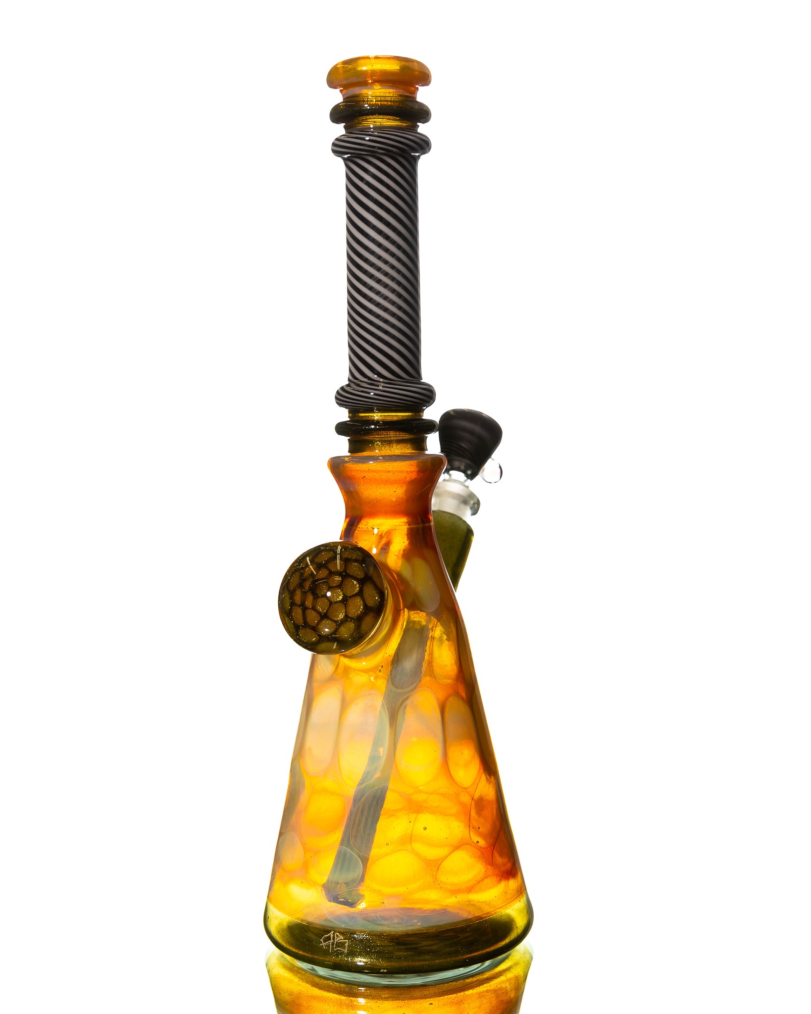 Aaron B - Faceted Beaker - Yellow & Green