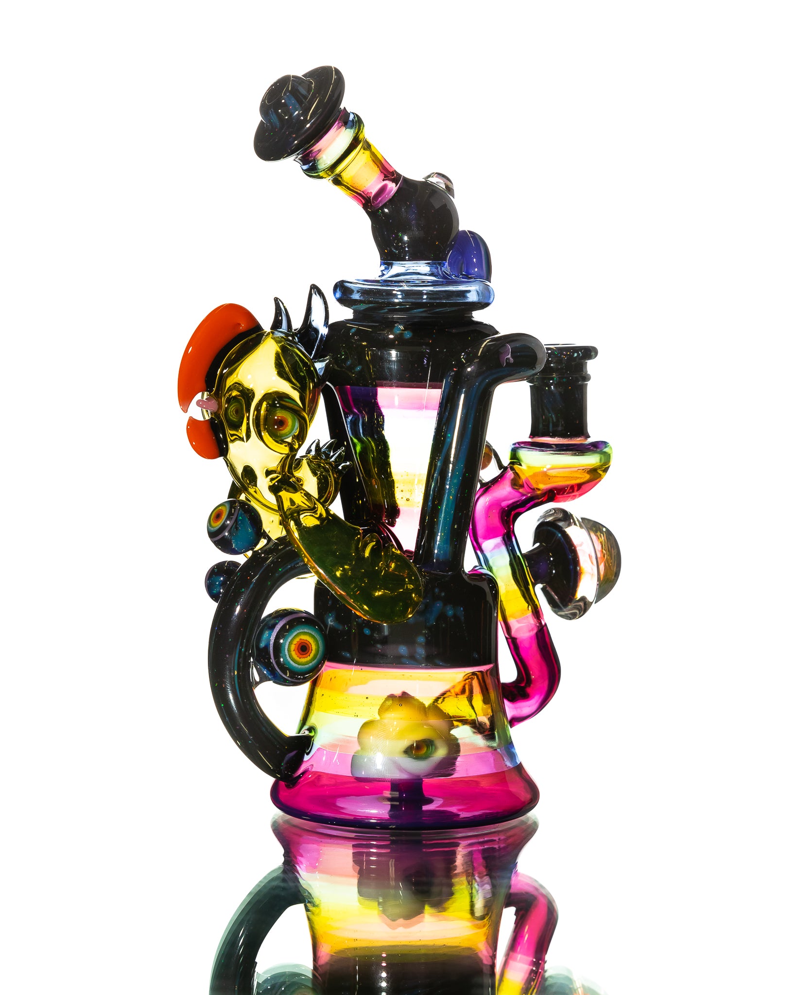 Big Z x RJ Glass - Collab Rainbow Toucan Recycler