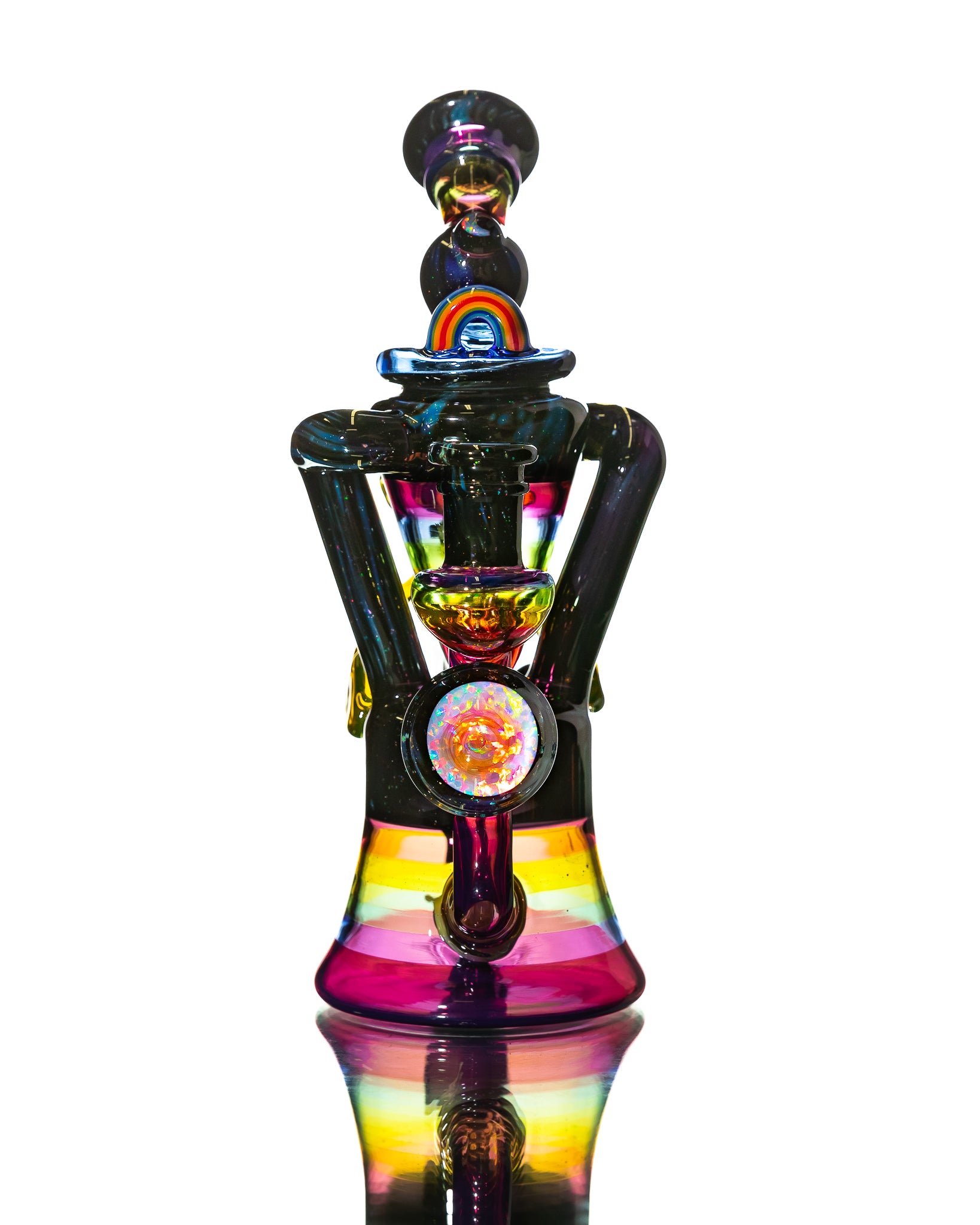 Big Z x RJ Glass - Collab Rainbow Toucan Recycler