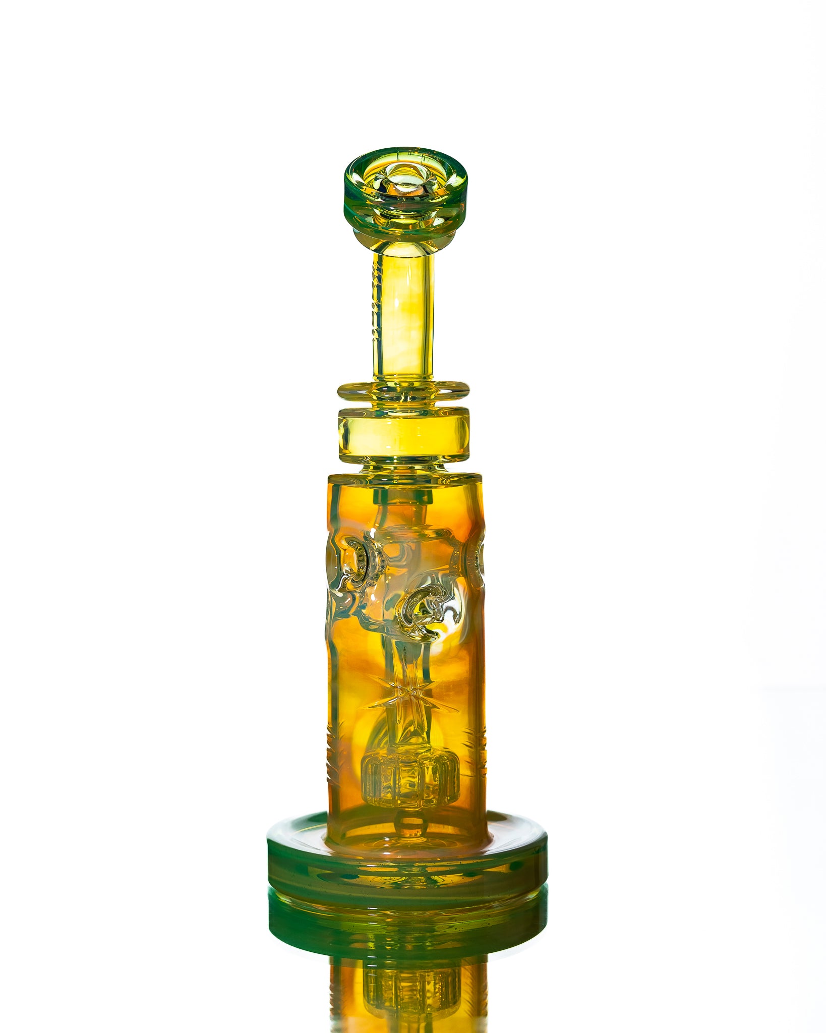 Bronx Glass - Rig - Yellow, Light Green & Ghost