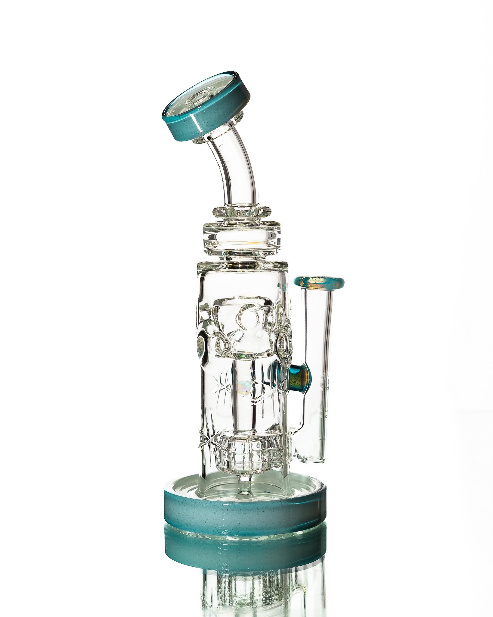 Bronx Glass - Bubbler - Clear & Blue