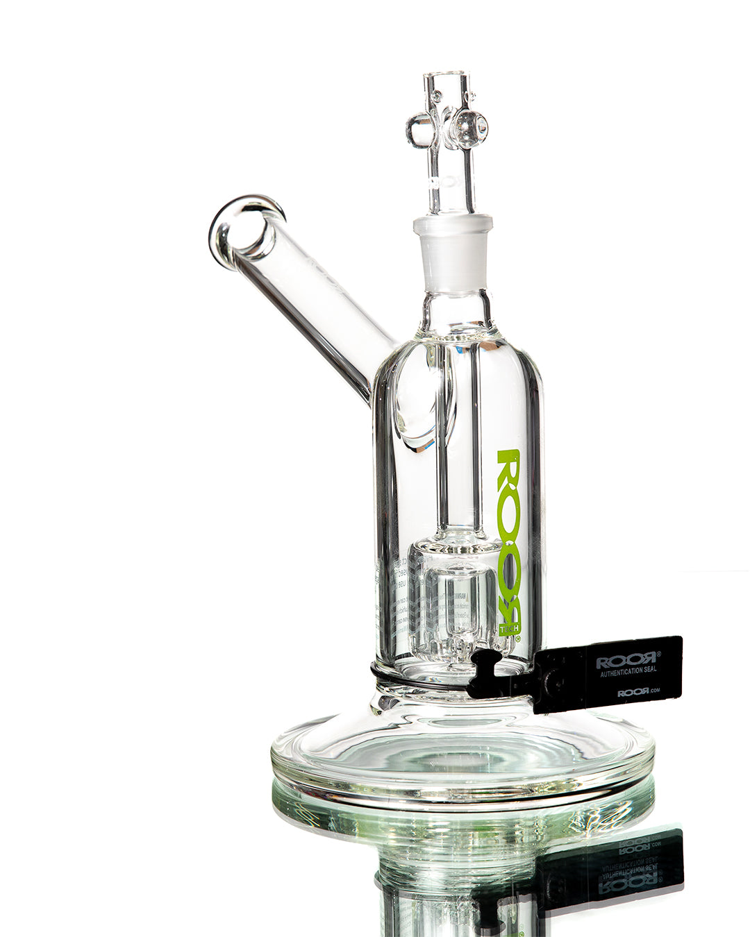 ROOR - Clear/Green Barrel Perc Bubbler