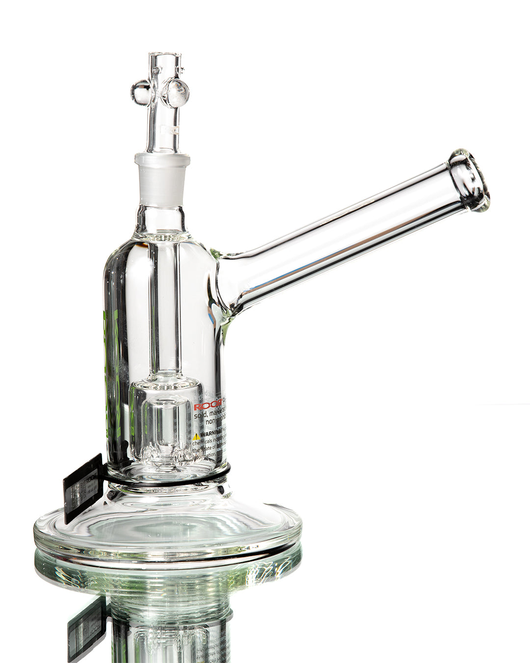 ROOR - Clear/Green Barrel Perc Bubbler